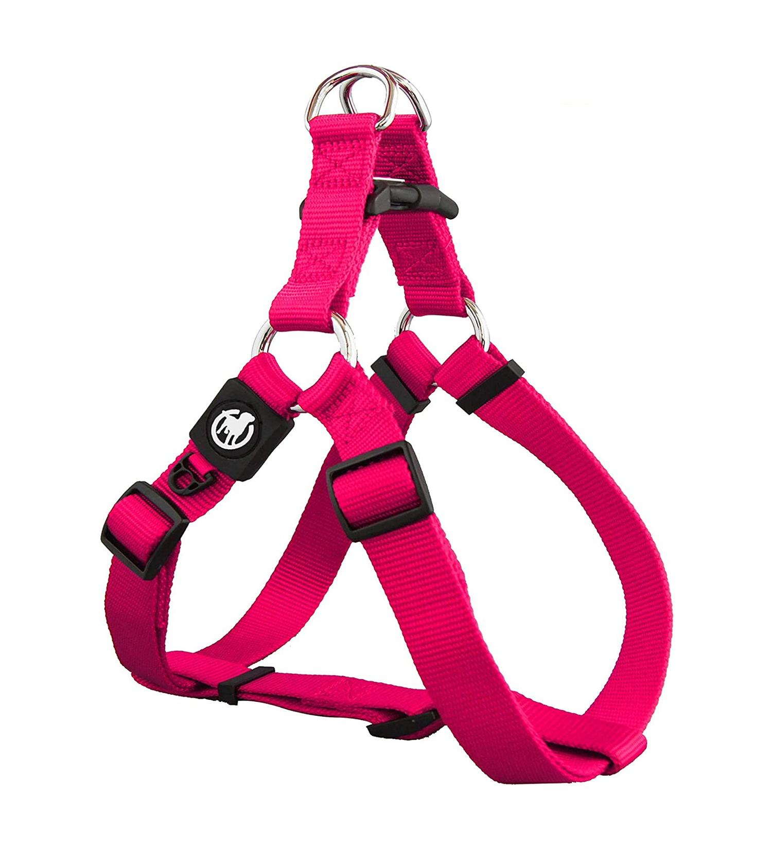 DDOXX Nylon Step-In Dog Harness - Adjustable Pink Puppy Harness for All Sizes - XXS (1.0 x 26-35 cm) - International Shipping Available - Buy Online on SooperMarket.com