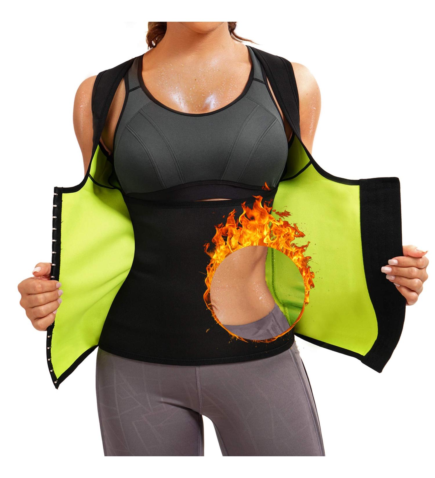 Chumian Ladies Sauna Sweat Training Tank Top - Neoprene Corset Shapewear for Fitness & Abs - Black M - Buy Online on SooperMarket.com