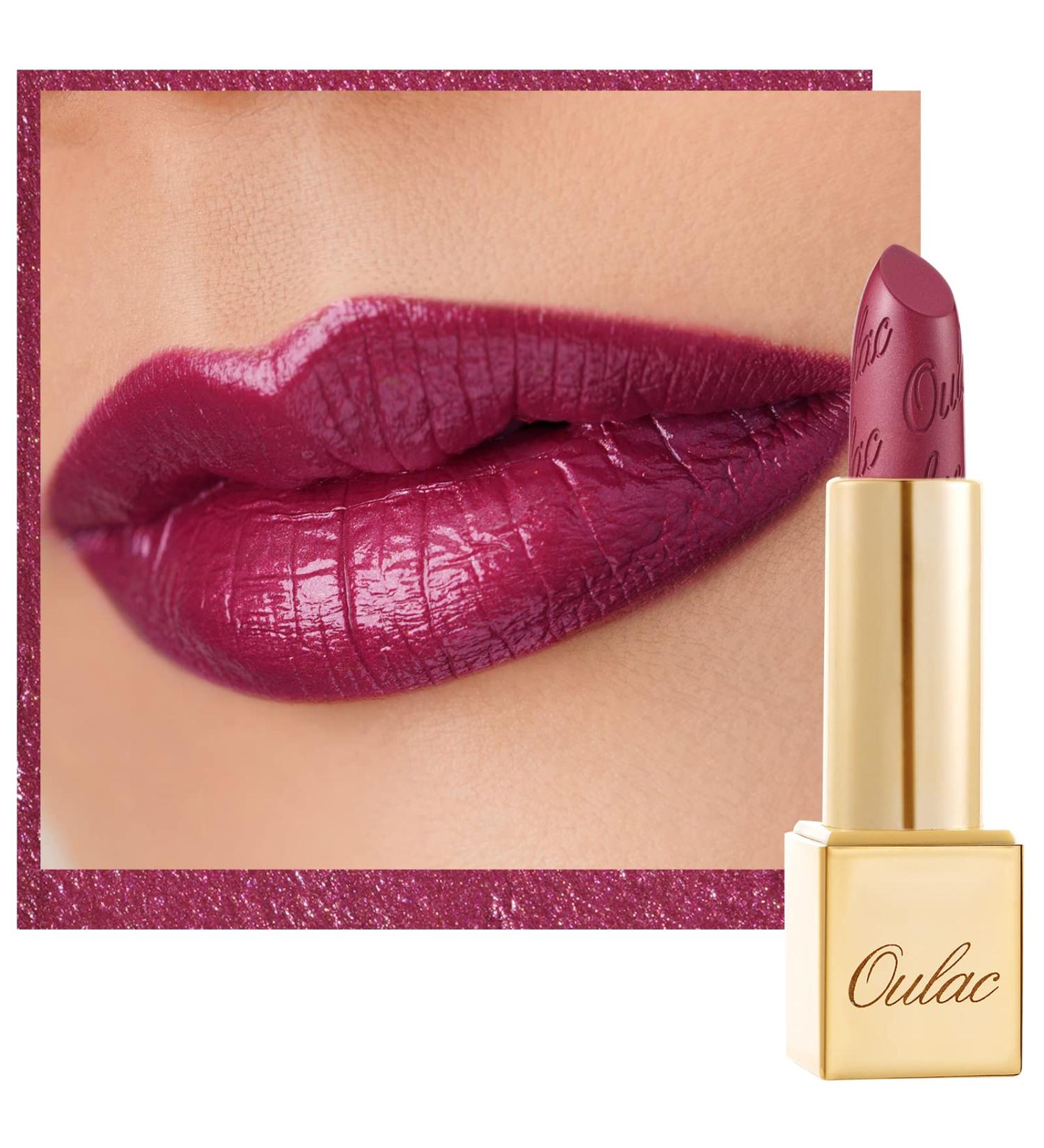 Oulac Love Particle Metallic Burgundy Lipstick - Vegan & Cruelty-Free High Impact Lipcolor 4.3g/0.15oz - Buy Online on SooperMarket.com