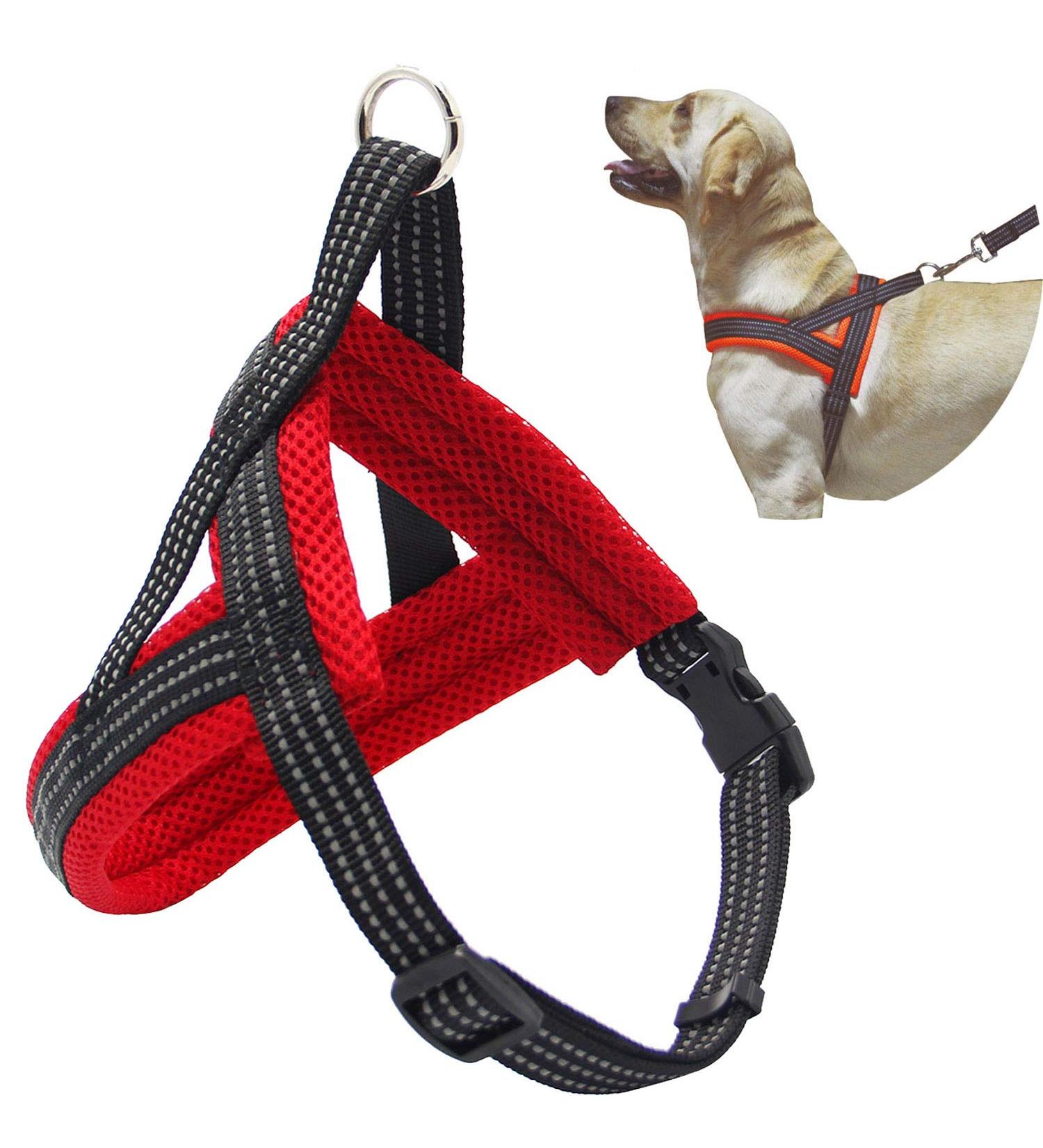 BPS Adjustable Dog Harness for Small & Medium Dogs - 4 Sizes Available - M Red - Buy Online on SooperMarket.com