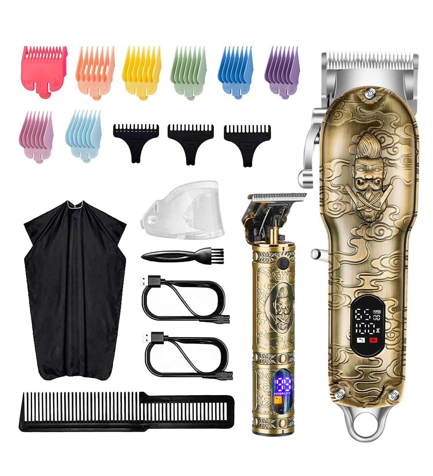 Vsmooth Professional Zero Gapped Hair Clippers for Men - Cordless Barber Clippers Electric Grooming Kit in Gold - Buy Online on SooperMarket.com