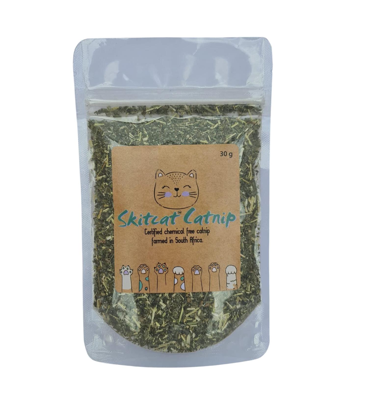 Skitcat Catnip 30g - Extra Strong, Sustainably Farmed, Chemical and Pesticide Free | Cat Treats for Happy Cats - Buy Online on SooperMarket.com