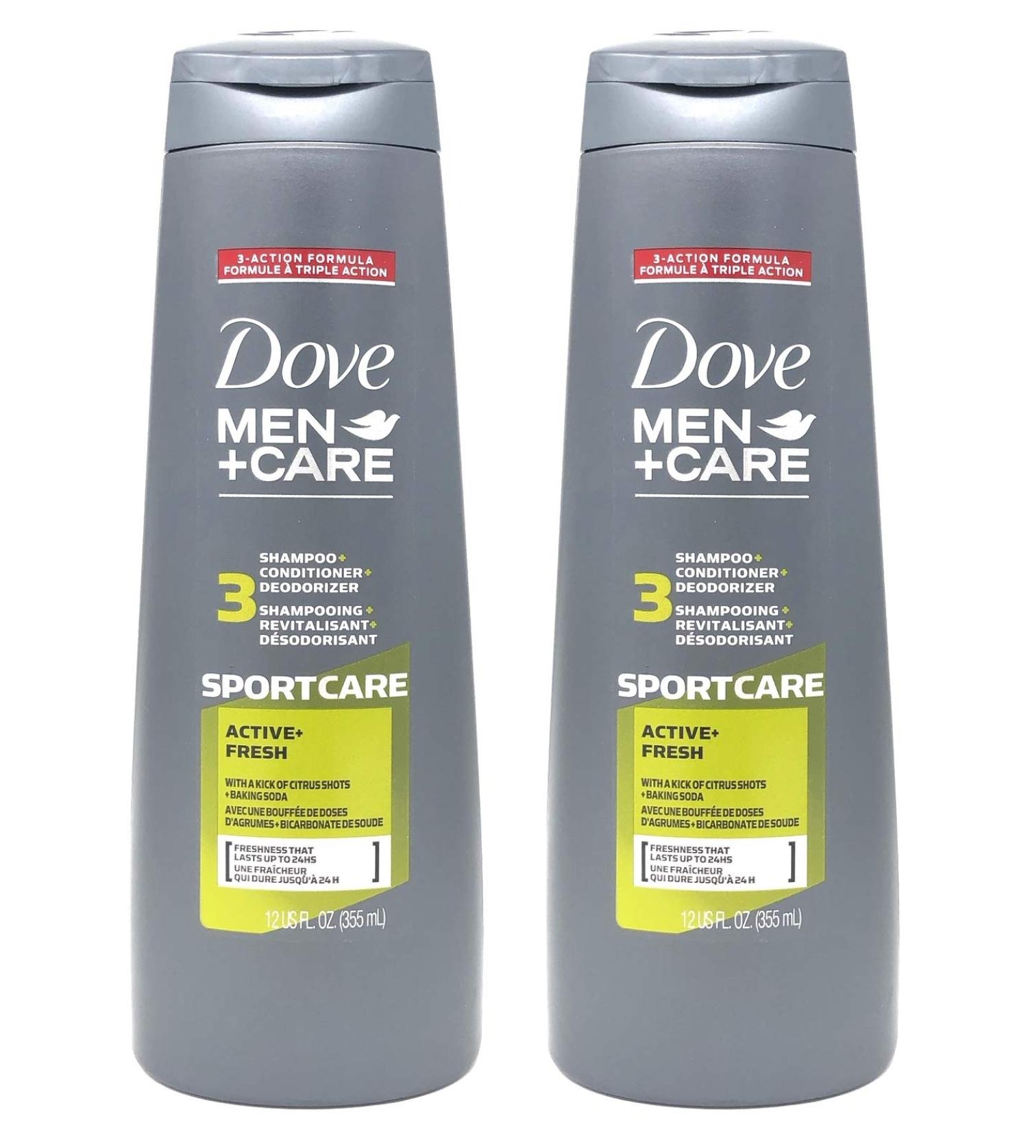 Dove Men+Care Sportcare Active Fresh 2-in-1 Shampoo and Conditioner 12 oz - Pack of 2 - Buy Online on SooperMarket.com