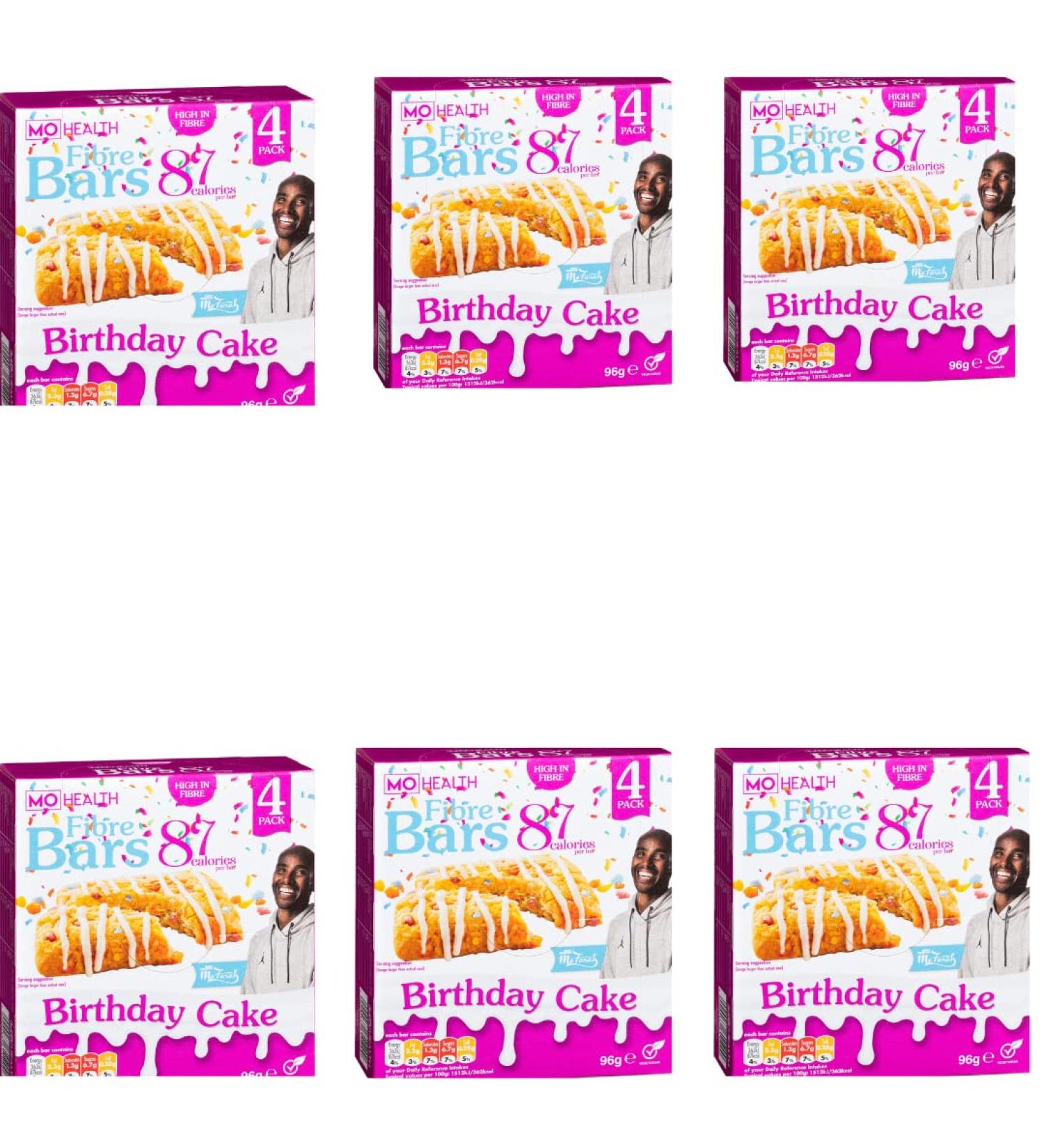 Fibre Bars - Flavour - Birthday Cake - 87 Calories Per - High In Fibre Snack - 6 x 4 Pack - Buy Online on SooperMarket.com