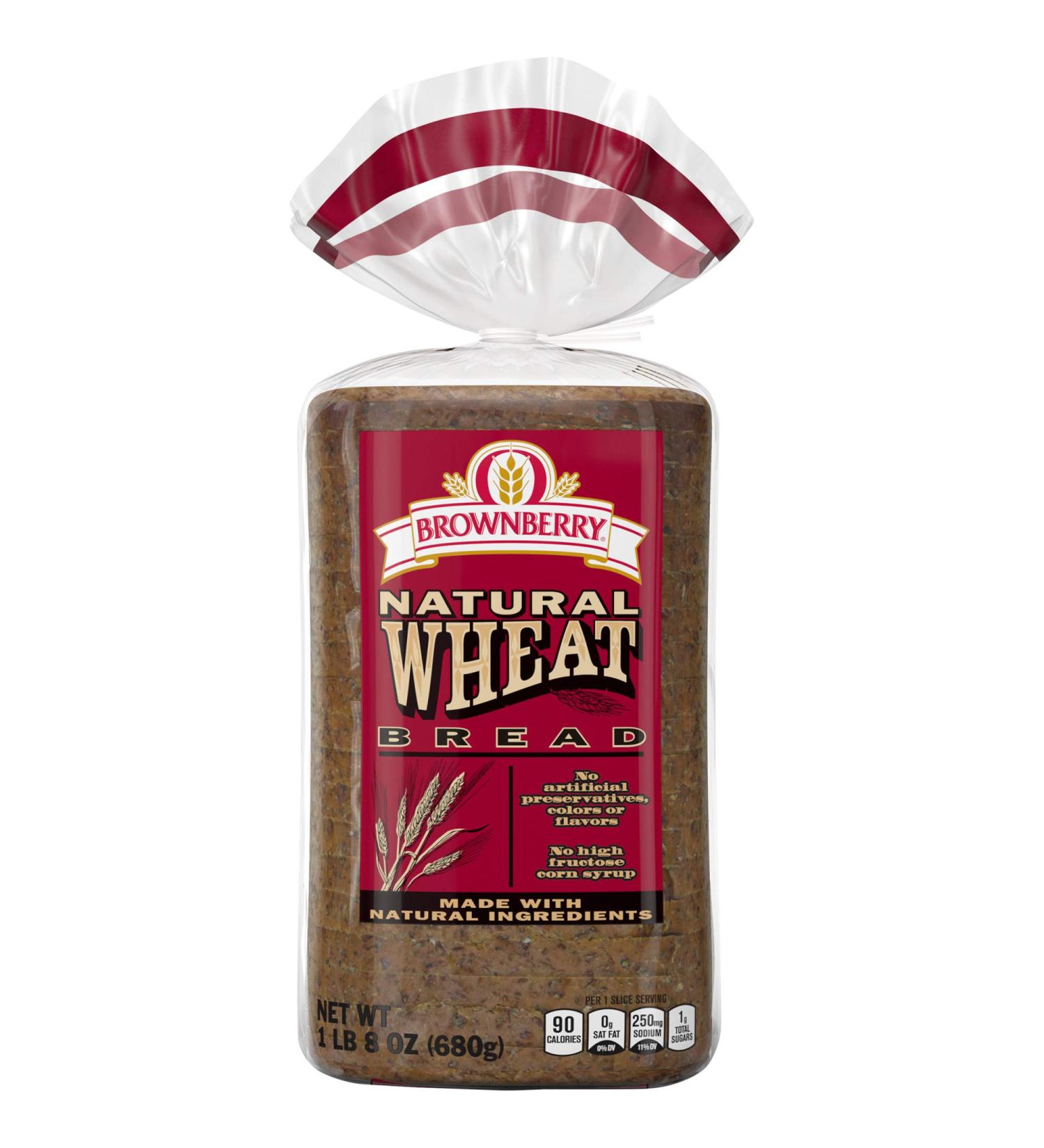 Brownberry Natural Wheat Bread 24 oz - Whole Grain Loaf for Healthy Living - Buy Online on SooperMarket.com