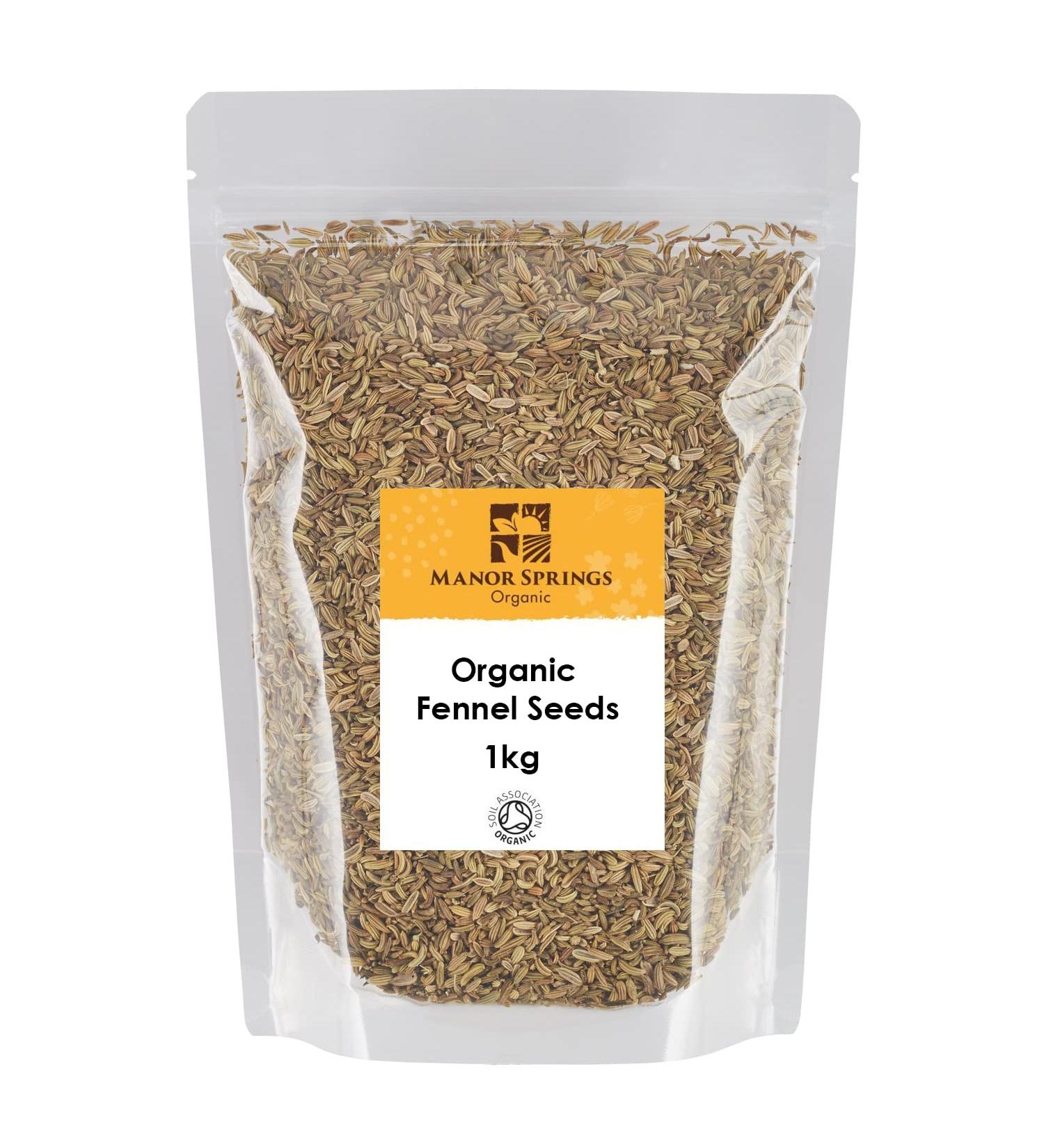 Manor Springs Organic Fennel Seeds 1kg - Pure and Natural - Buy Online on SooperMarket.com
