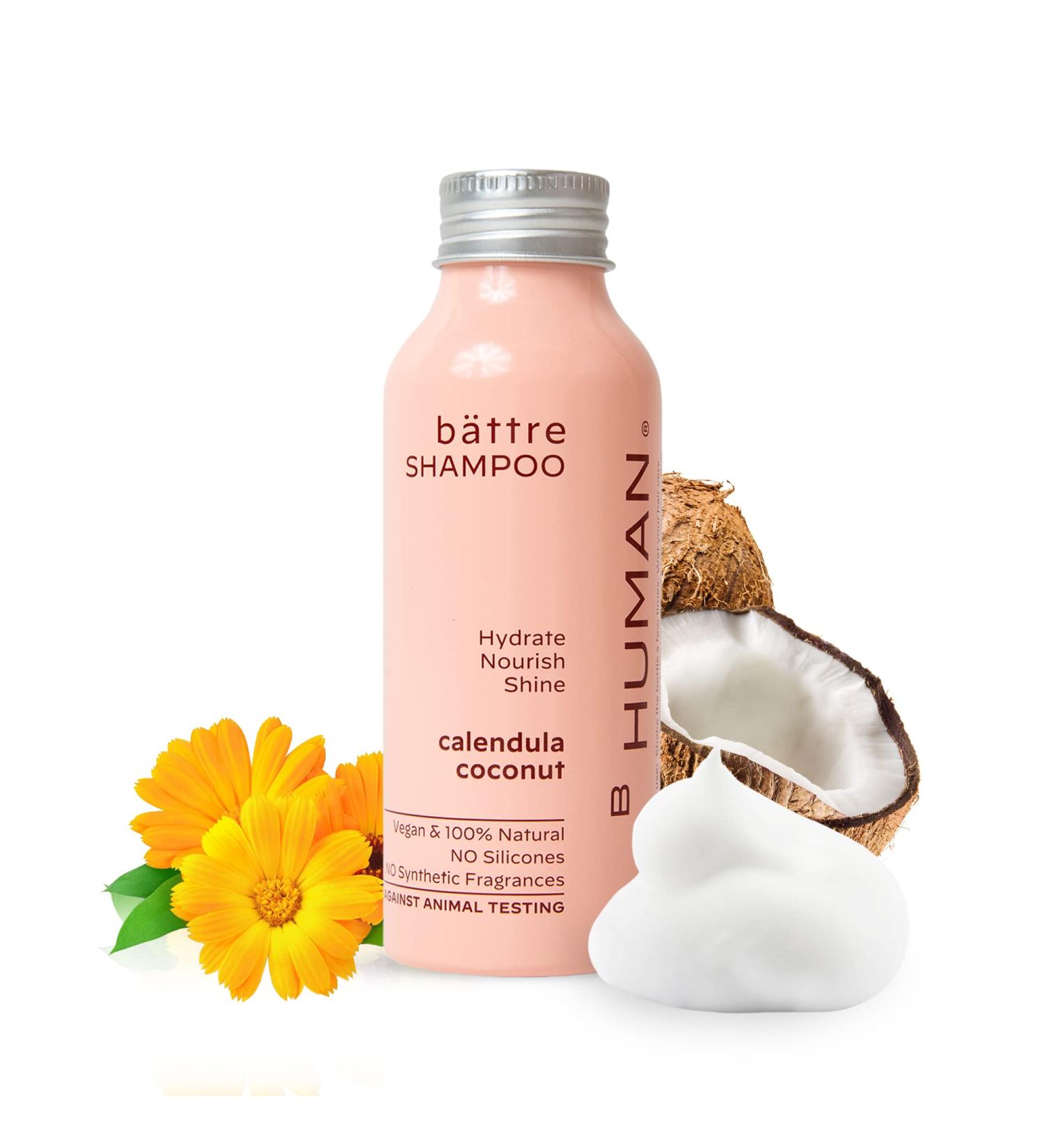 BHUMAN B ttre Dry Shampoo Powder - Water-Activated Vegan & Cruelty-Free Sustainable Hair Cleanser for Women & Men - 50 Washes with Calendula & Coconut - Buy Online on SooperMarket.com