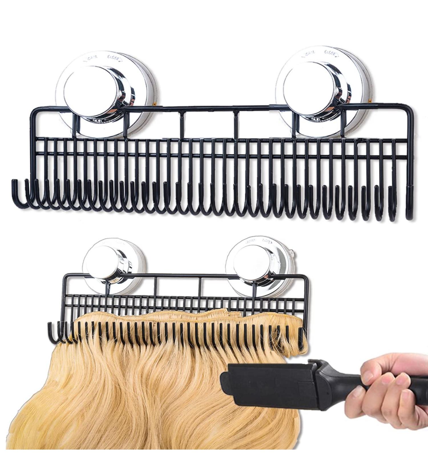 SOGOO Hair Extension Holder & Hanger - Metal Styling Tool for Washing & Blow-Drying Clip-In & Tape-In Extensions (25CM) - Buy Online on SooperMarket.com