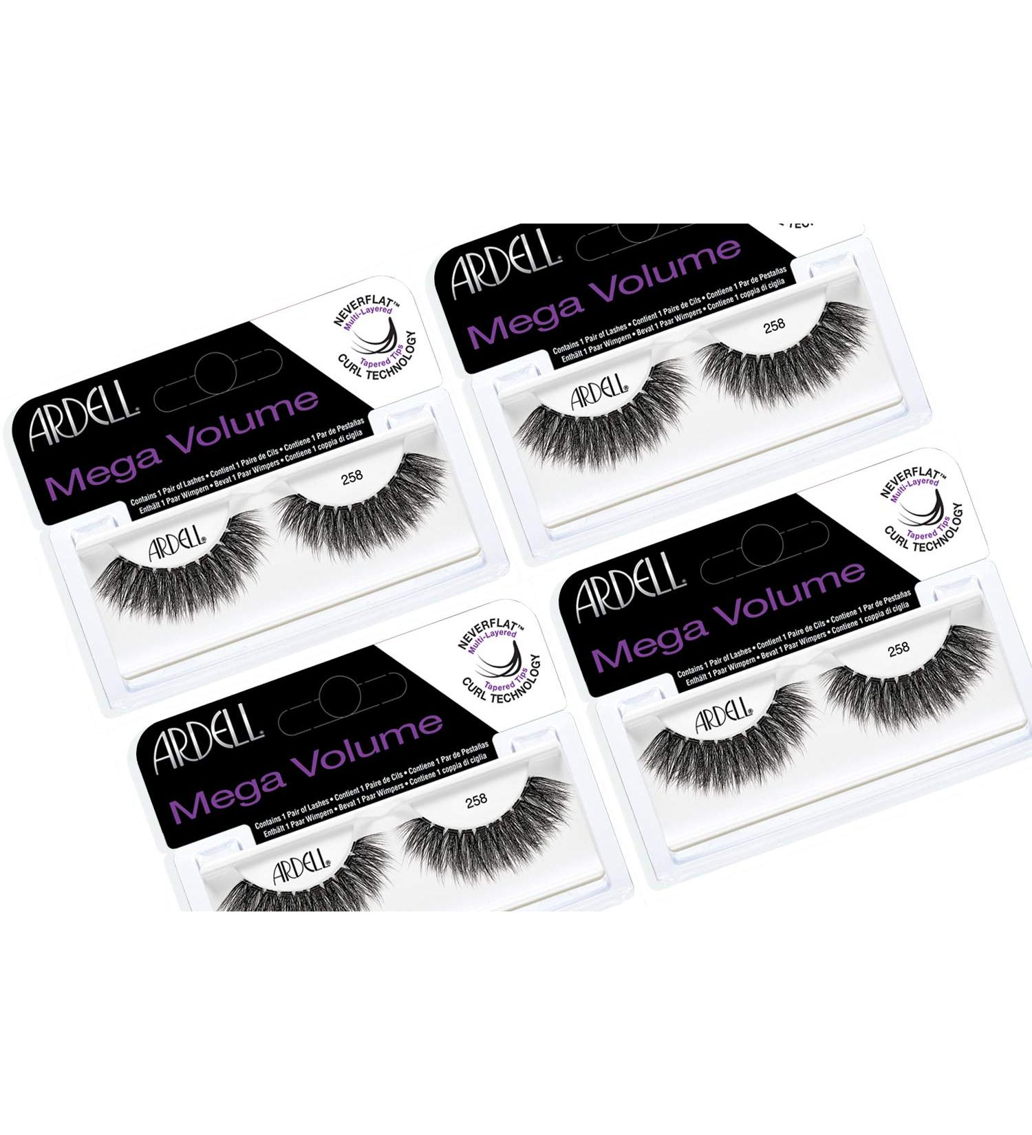 Ardell Mega Volume Lash 258 False Lashes - Curl Technology - 4 pairs - Buy Online on SooperMarket.com