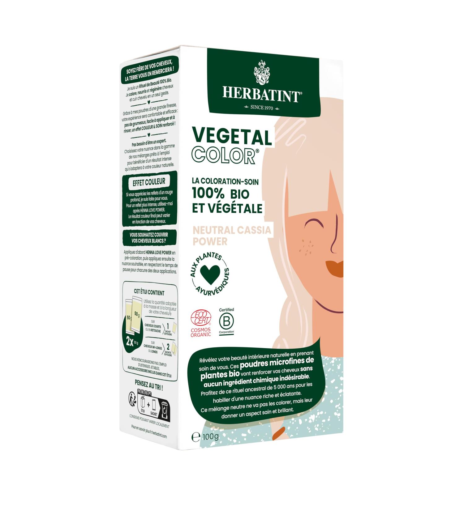 Herbatint Vegetal Color 100% Natural & Organic Herbal Hair Dye Neutral Cassia Power - Henna Neutral 100g - Buy Online on SooperMarket.com