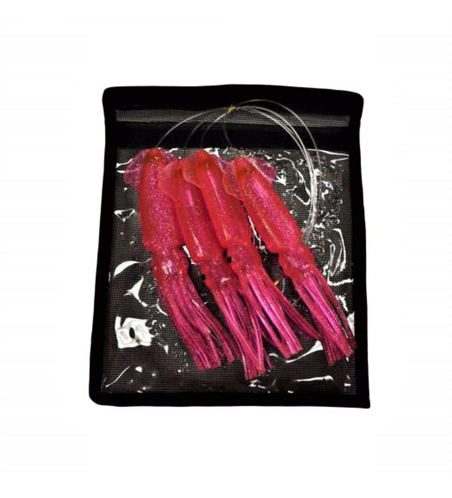 EatMyTackle 9 in. Squid Daisy Chain | 6 ft. Saltwater Fishing Teaser Hot Pink - Buy Online on SooperMarket.com