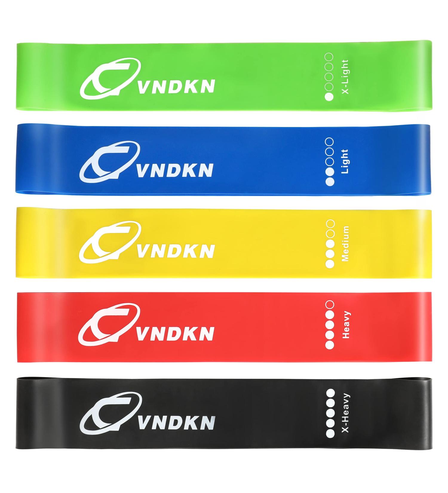 Set of 5 Resistance Loop Exercise Bands for Home Gym Workouts - Elastic Workout Bands for Strength Training - Fitness Accessories for Women and Men - Buy Online on SooperMarket.com