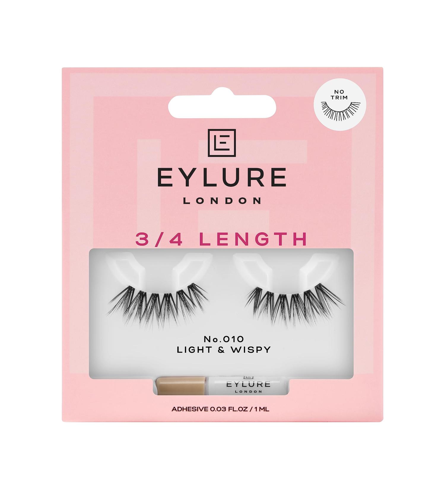 Eylure 3/4 Length False Eyelashes No 010 White Black - 1 Pair - Buy Online on SooperMarket.com