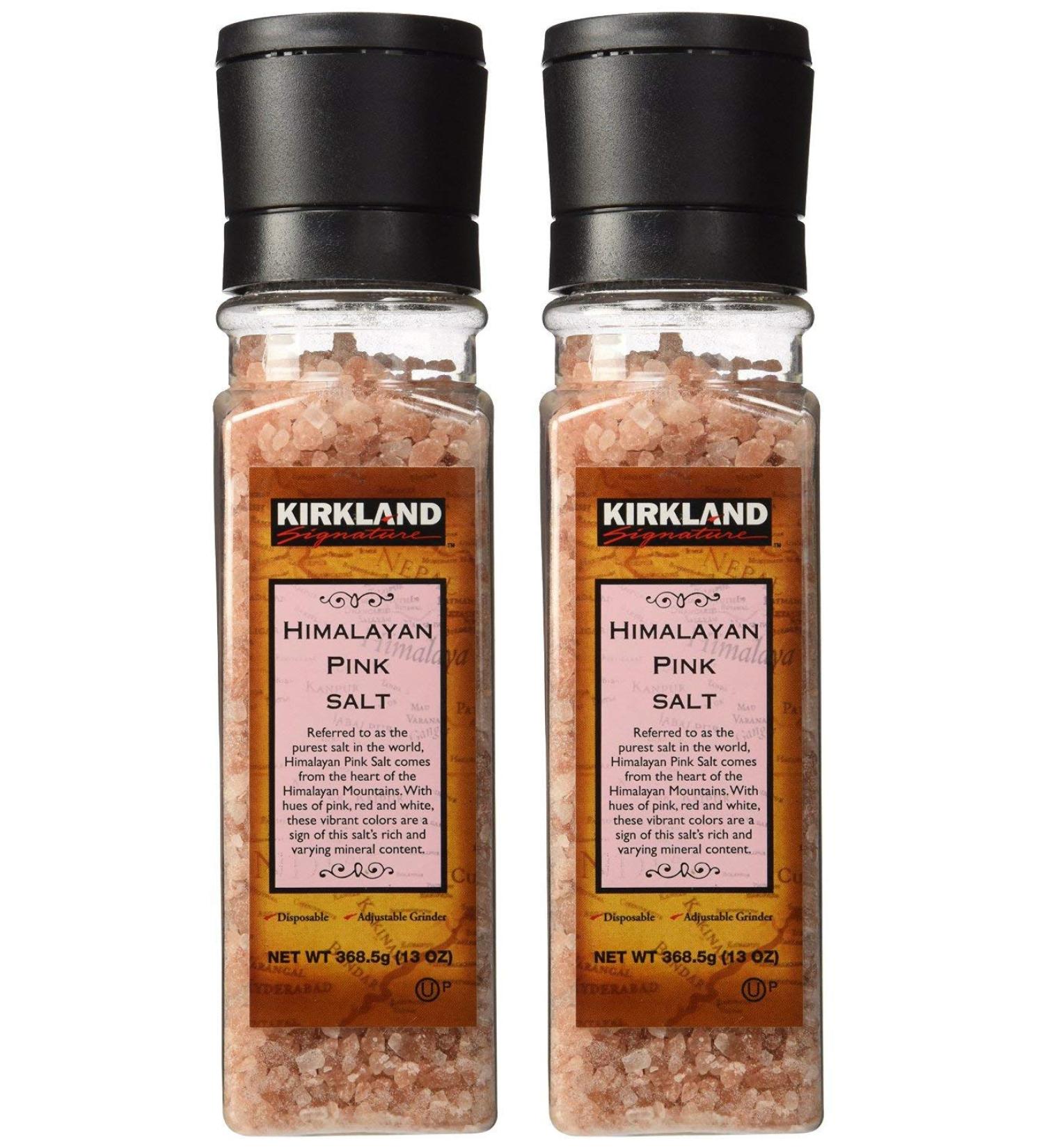 Kirkland Signature Himalayan Pink Salt, 13 Ounce (Pack of 2 ) 13 Ounce (Pack of 2)