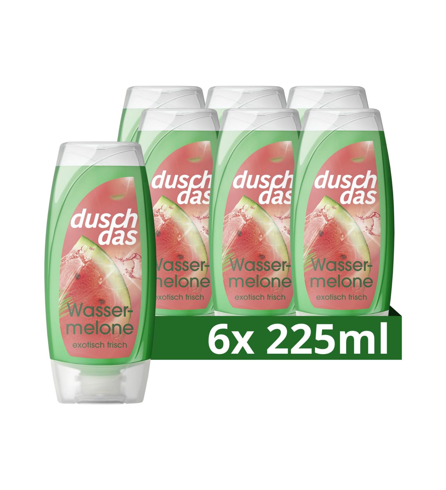 Duschda Watermelon Shower Gel 6-Pack | Refreshing Fresh-Energy Fragrance - 225 ml Each | International Shipping Available - Buy Online on SooperMarket.com