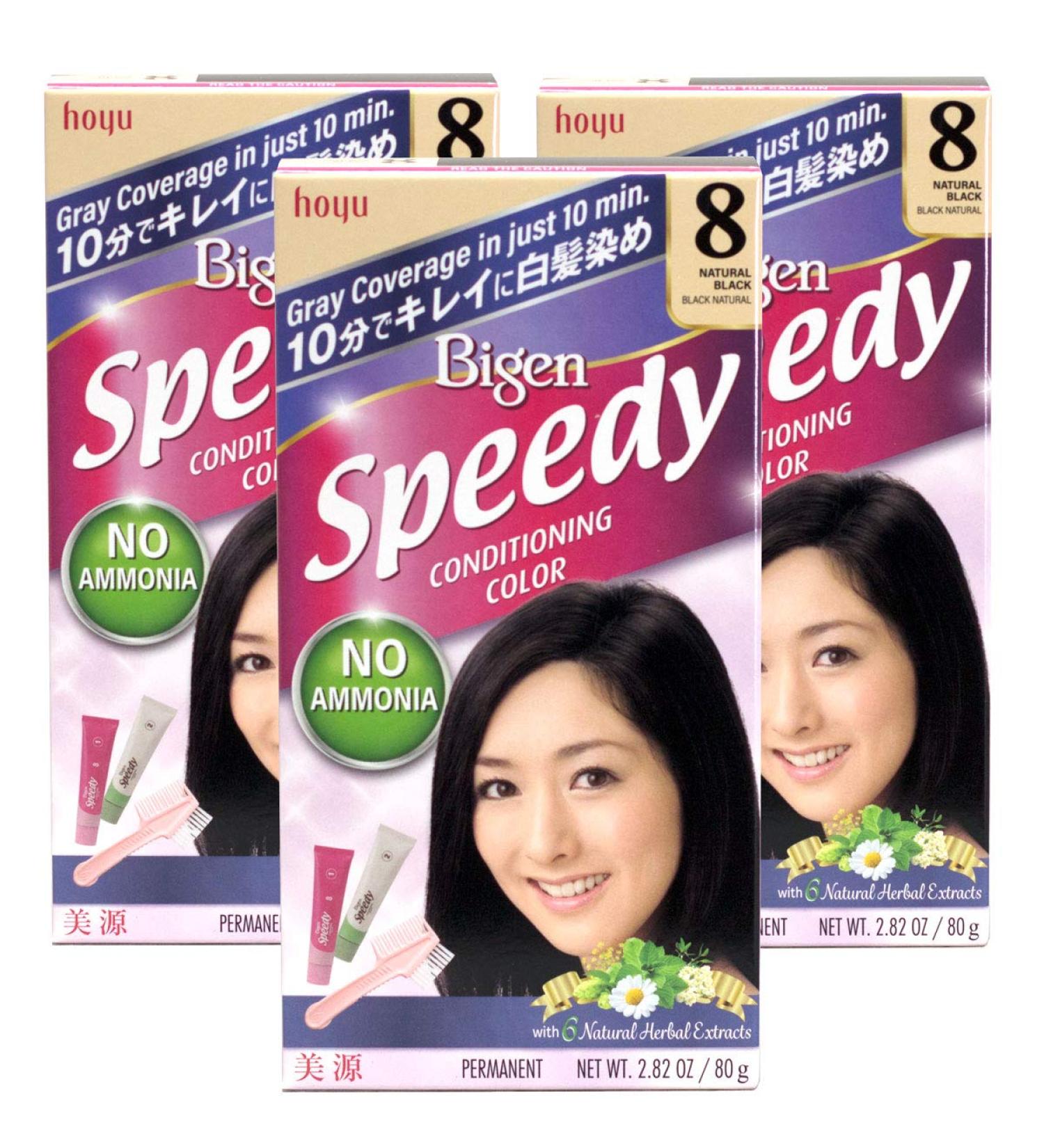 Bigen Speedy Conditioning Color Kit: 8 Natural Black - 3 Pack