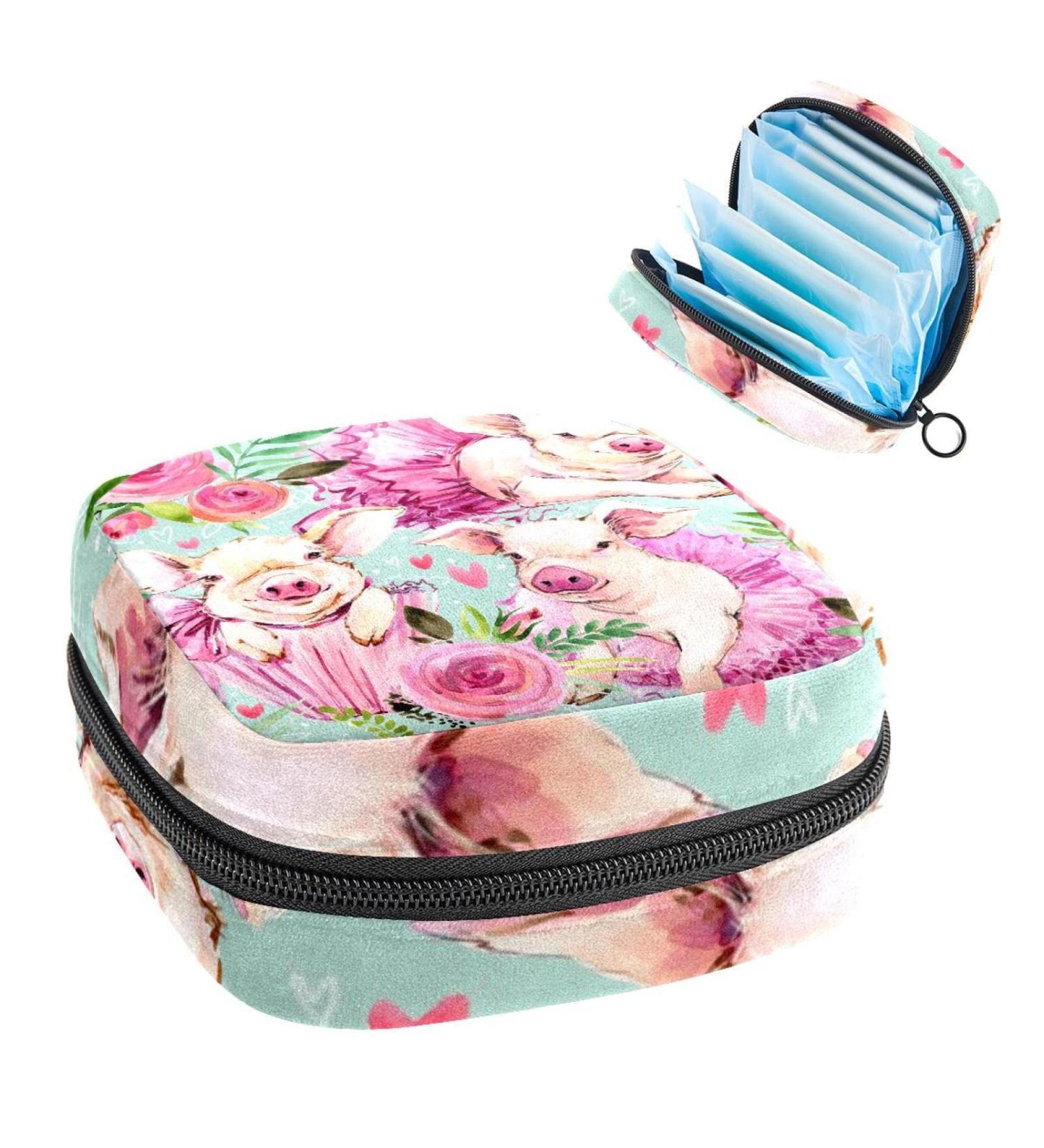 Anna Cowper Flower Sanitary Napkin Storage Bag - Multi-colored Portable Period Pouch for Women and Teens - Buy Online on SooperMarket.com