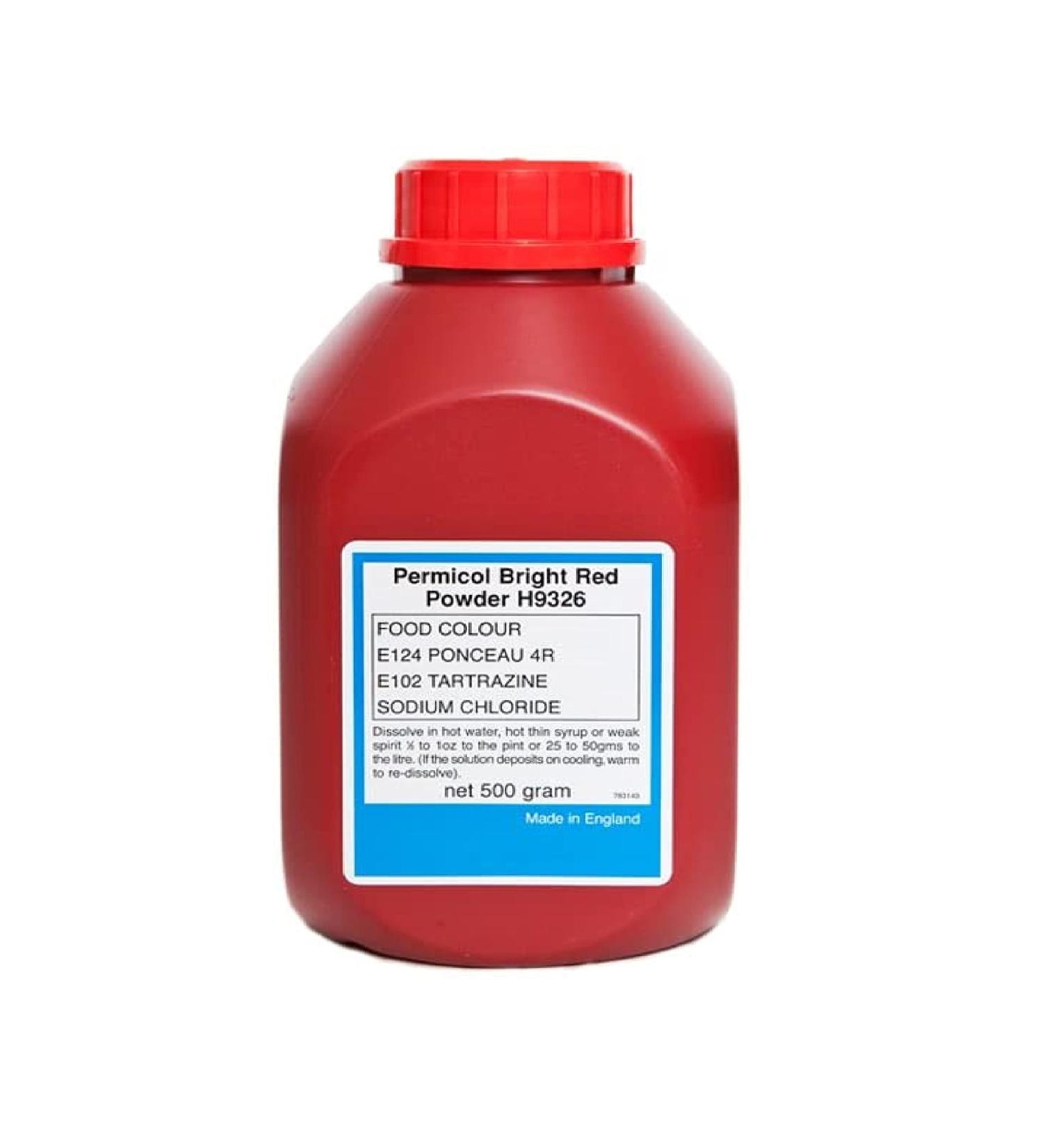 Permicol Bright Red Powder N9326 500g Bottle - Buy Online on SooperMarket.com