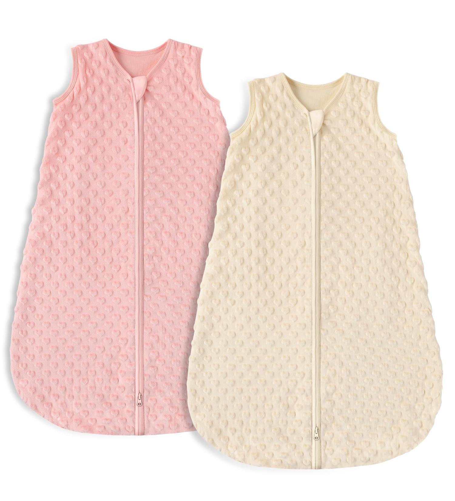 Looxii Baby Sleeping Bag 1.5TOG Cotton Soft Newborn Sleepsack Unisex Baby Wearable Blanket 12-18 Months (Pink & Apricot) - Buy Online on SooperMarket.com
