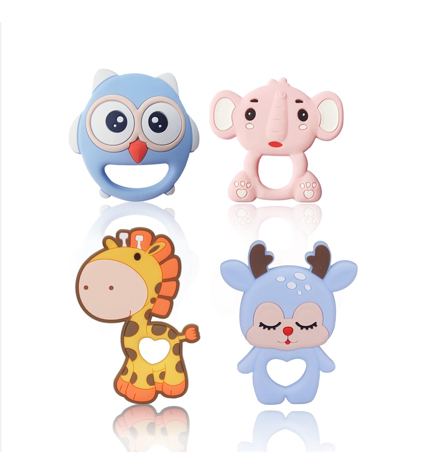CHILLAX Teether Toys - Soothing Baby Teething Relief | Easy-to-Grip Non-BPA Silicone Teethers for Babies | Dishwasher-Safe | Ideal Shower Gift for Infants 3+ Months - Buy Online on SooperMarket.com