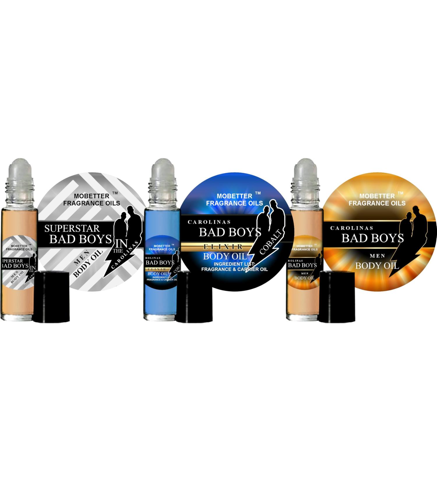 MOBETTER FRAGRANCE OILS Carolinas Bad Boys 3 Piece Set Cologne Men Fragrance Body Oil