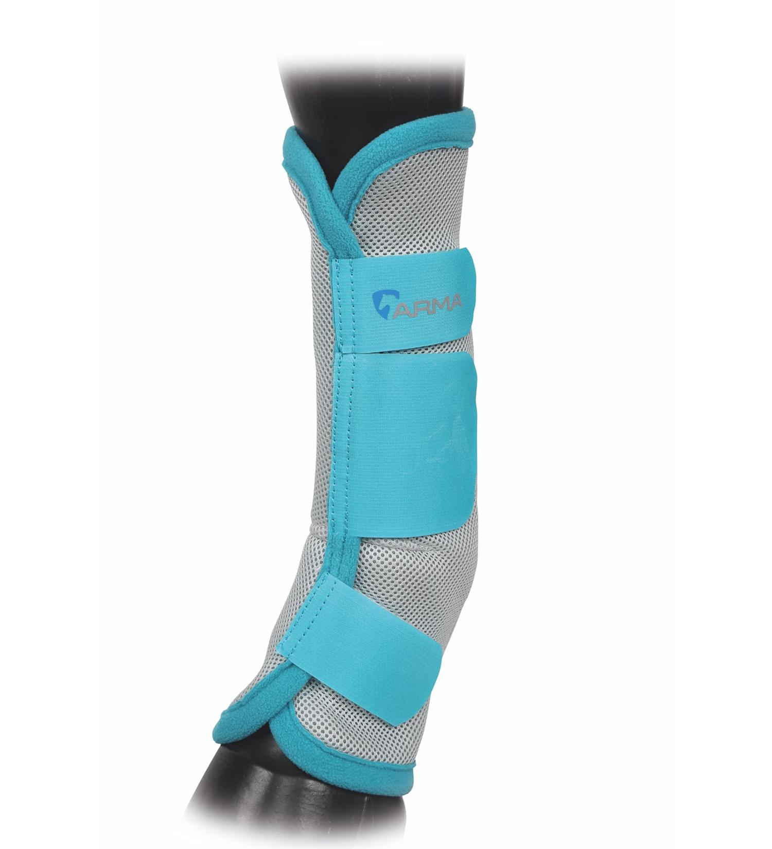 Shires Arma Fly Turnout Socks - Teal Cob