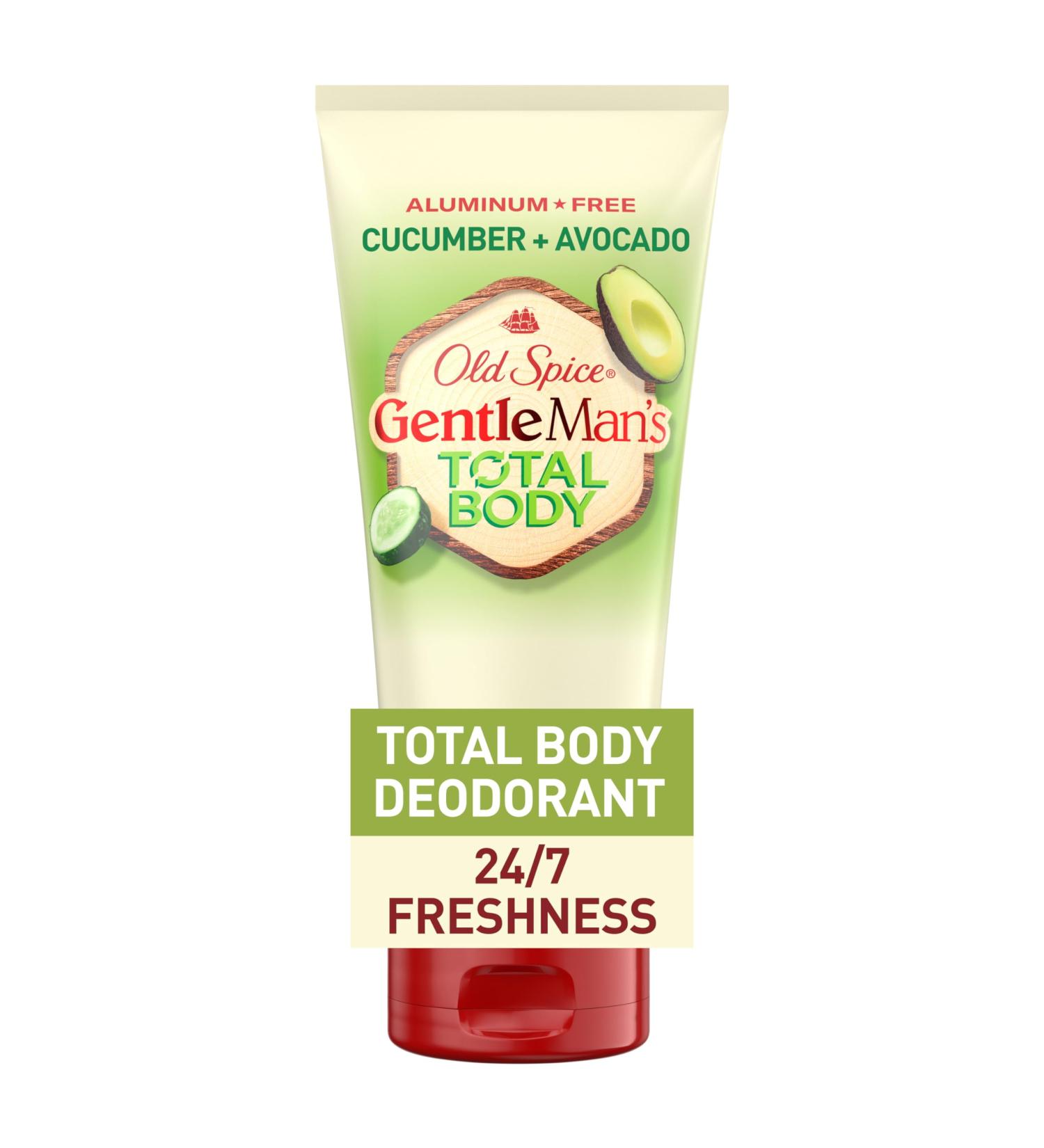 Old Spice Whole Body Deodorant for Men Total Body Deodorant Cucumber + Avocado Aluminum Free Deodorant Cream for 24/7 Freshness // Dermatologist Tested Whole Body Deodorant 3.0 oz - Buy Online on SooperMarket.com