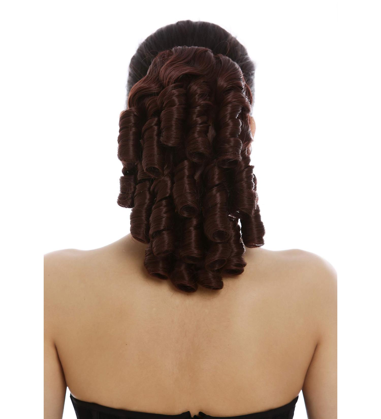 Shop WIG ME UP 2213-HT-33 Hairpiece - Victorian Braid Curls & Corkscrew Curls in Mahogany Brown | International Shipping Available - Buy Online on SooperMarket.com