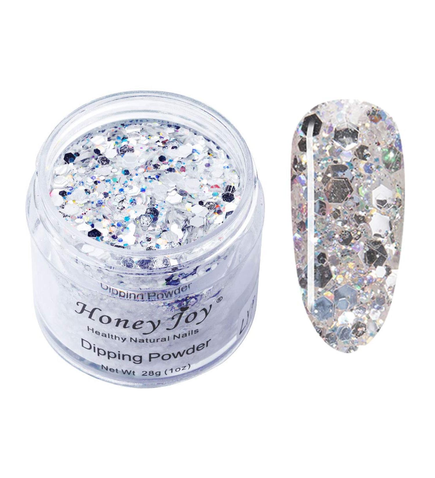 Shine Silver Glitter Hexagon Sequins Dip Powder Nails - 28g/Box, Long-lasting & No UV Light Needed (No.122) Blue - Buy Online on SooperMarket.com