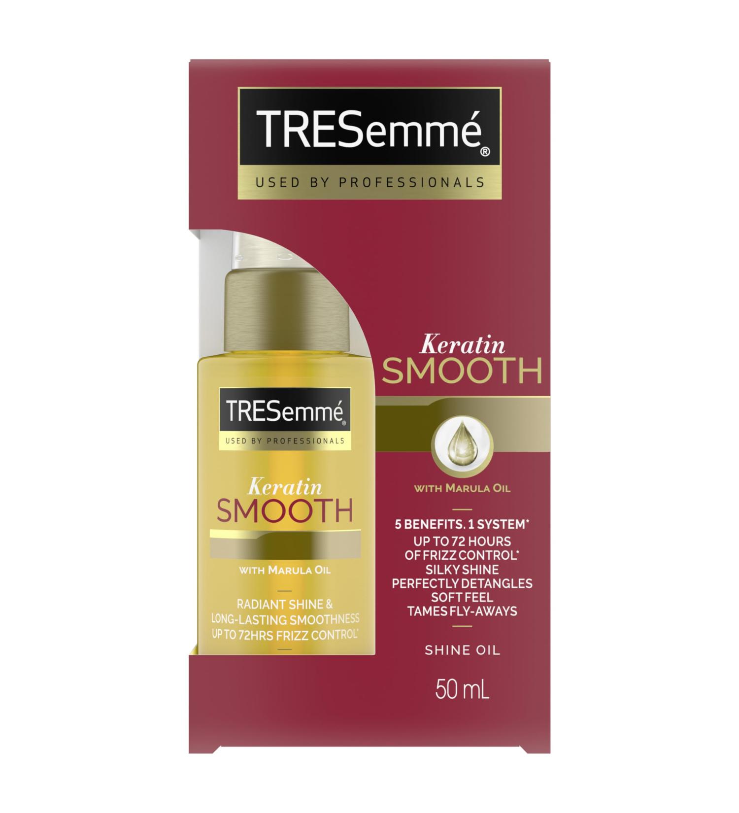 TRESemm Pro Collection Keratin Smooth Shine Oil With Marula Oil 50ml 50 ml (Pack of 1) TRESemm Pro Collection Keratin Smooth Shine Oil - Buy Online on SooperMarket.com