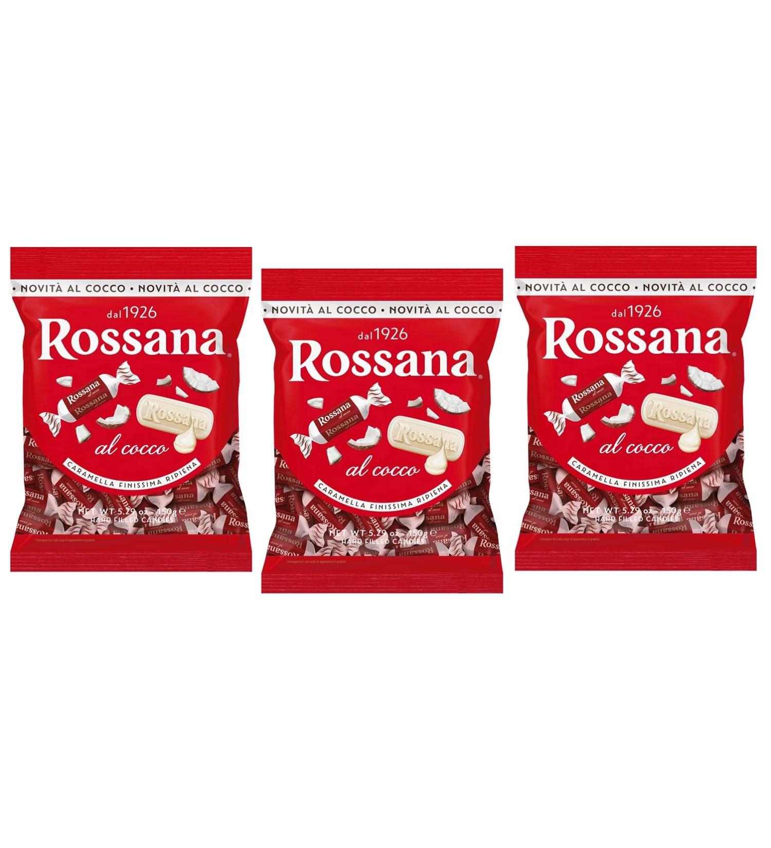 Rossana Candies Filled with Coconut 150gr 5.29oz Pack of 3 - Buy Online on SooperMarket.com