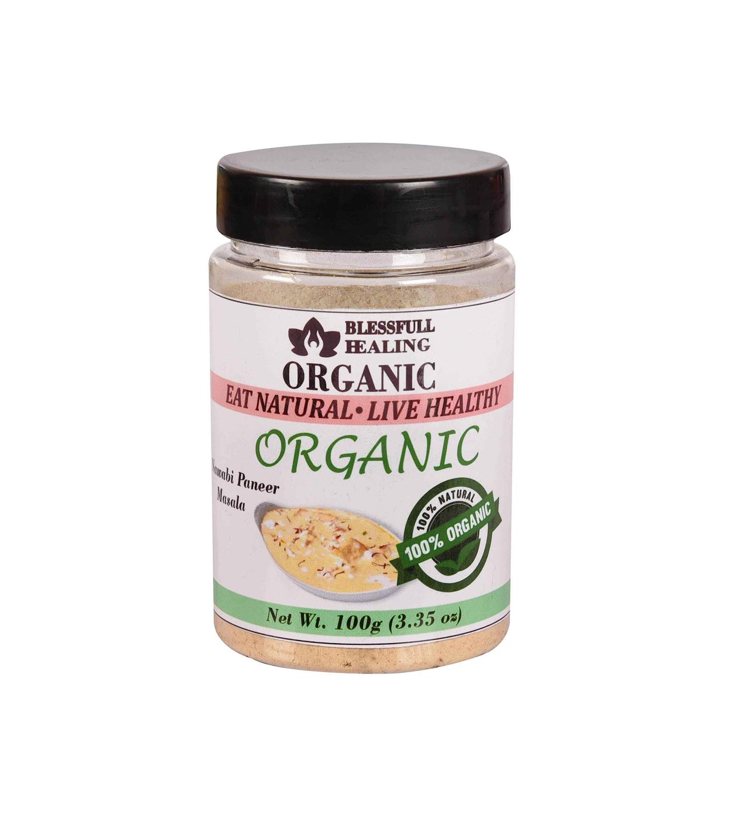 Blessfull Healing Organic Nawabi Paneer Masala 100 Gram Airtight Container (Packing May Vary) 100 Gram 3.35 oz - Buy Online on SooperMarket.com