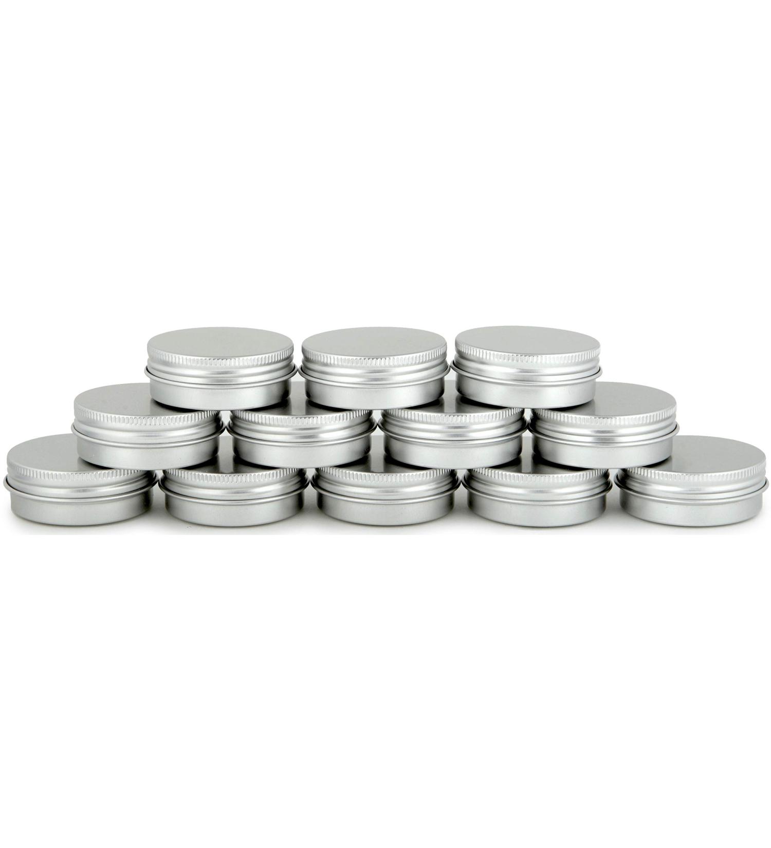 Buy Vivaplex 1 oz Aluminum Tin Jars with Lids - 12 Pack | International Shipping Available - Buy Online on SooperMarket.com