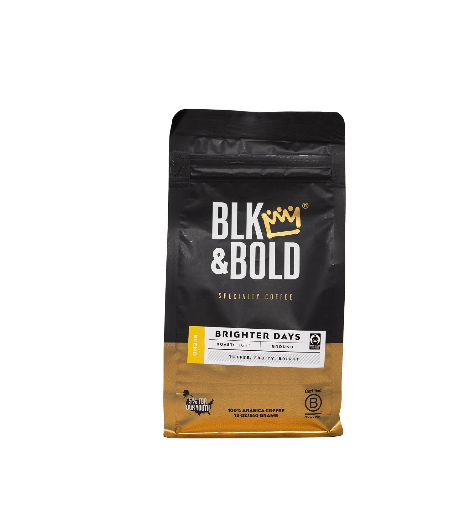BLK & Bold Medium Roast Coffee - Brighter Days 12 oz Ground | Specialty Blend - Buy Online on SooperMarket.com