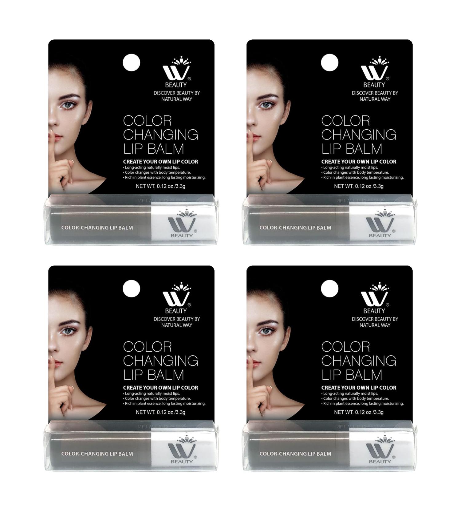 WBM Care Lip Balm - Vitamin E Color Changing Tinted Moisturizer - 4 Pack (3.3g) | International Shipping Available - Buy Online on SooperMarket.com