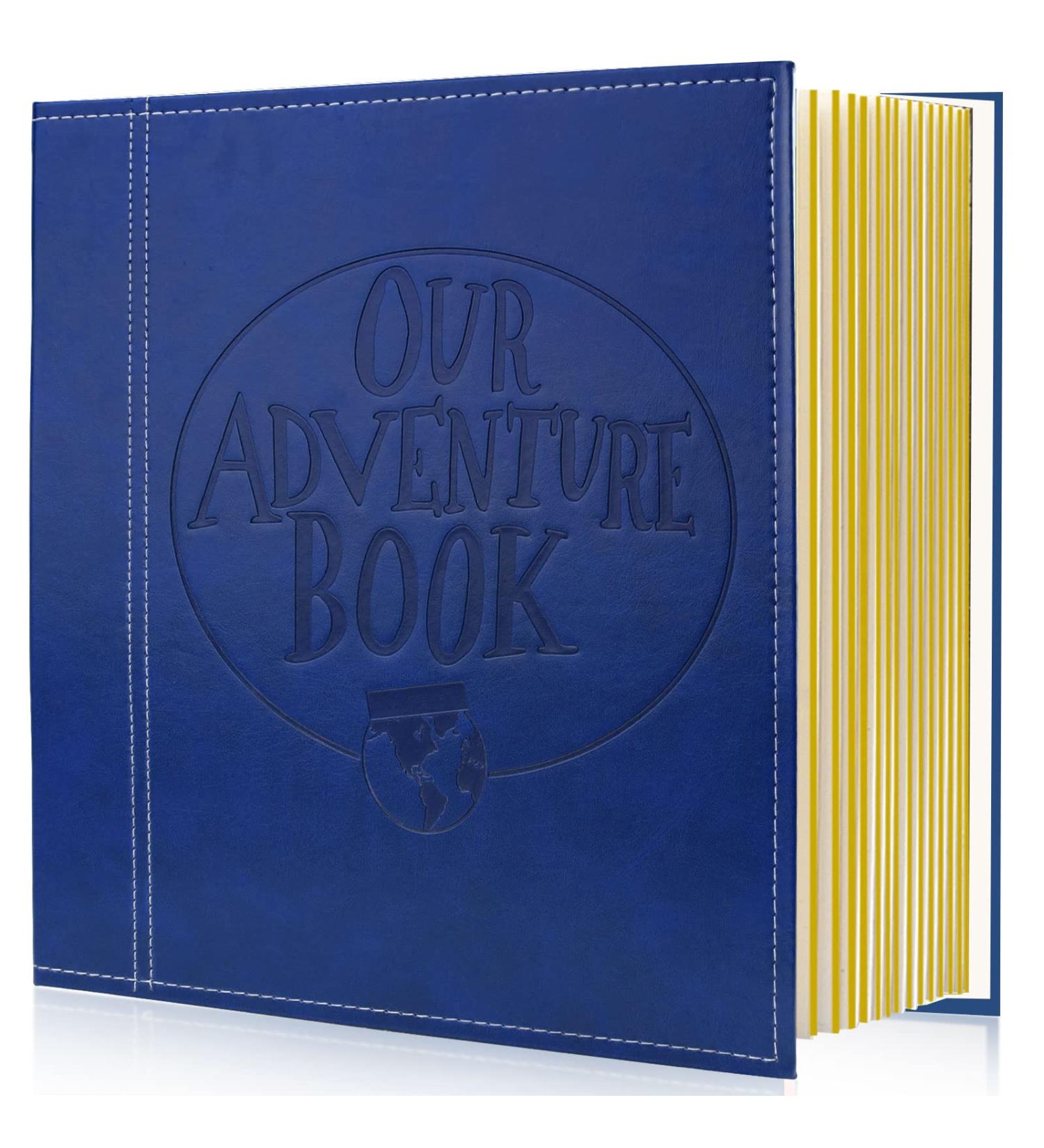 Magnetic Self-Stick Page Photo Album - Our Adventure Book Leather Cover DIY Album - Holds 3X5, 4X6, 6X8, 8X10 Photos - Blue - Buy Online on SooperMarket.com