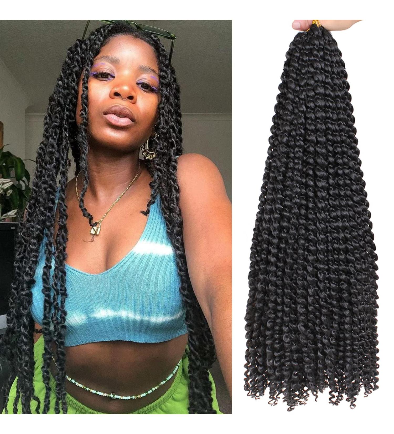 Leeven 30 Inch Passion Twist Crochet Braids Hair for Butterfly Locs - 1 Pack Long Water Wave Crochet Hair | Bohemian Braids 1B# 30 Inch - Buy Online on SooperMarket.com