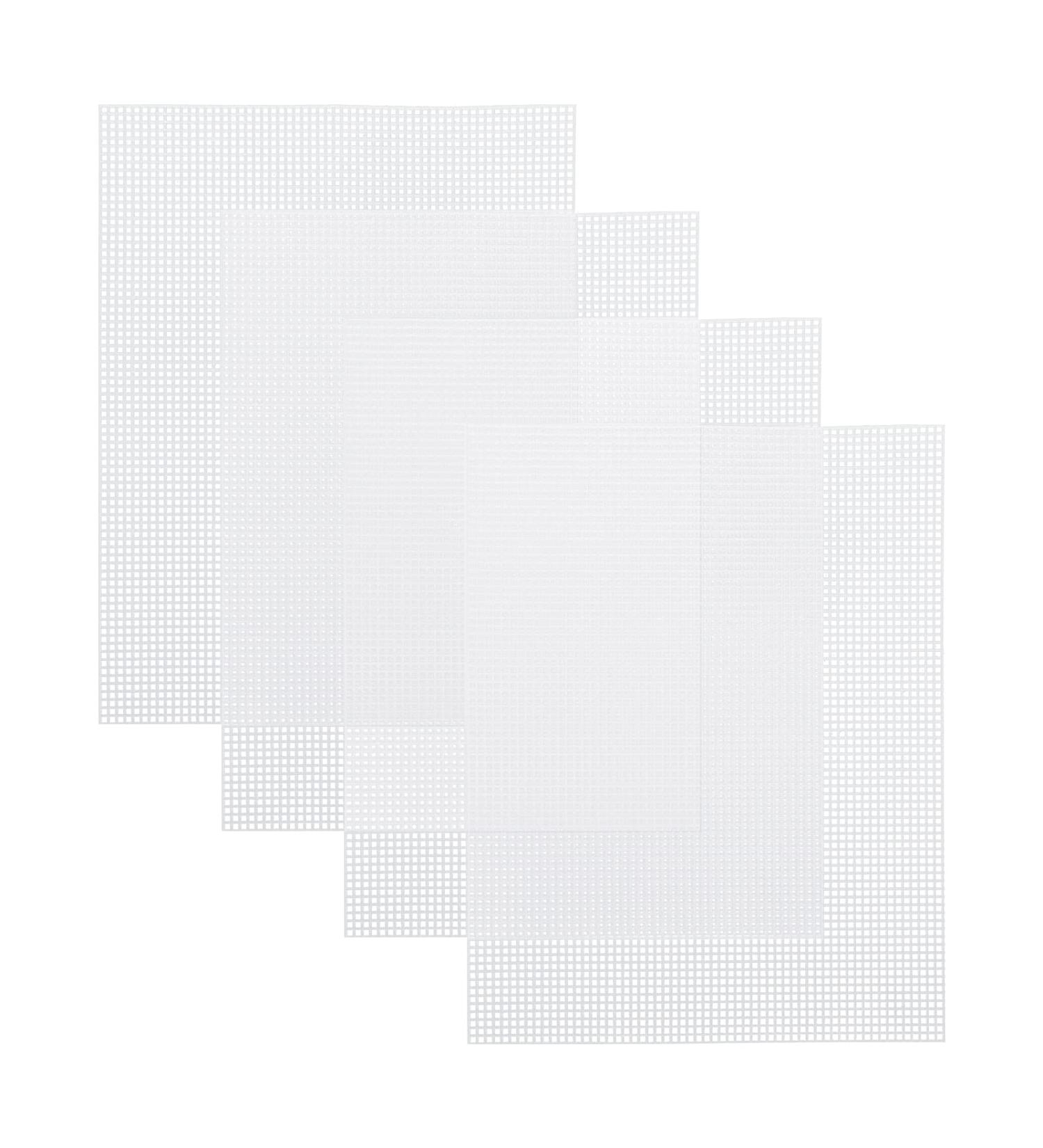 Caydo 4 Pack 7 Count Plastic Mesh Canvas Sheets for Embroidery and Crafting - 10.5 x 13.5 Inch - Buy Online on SooperMarket.com