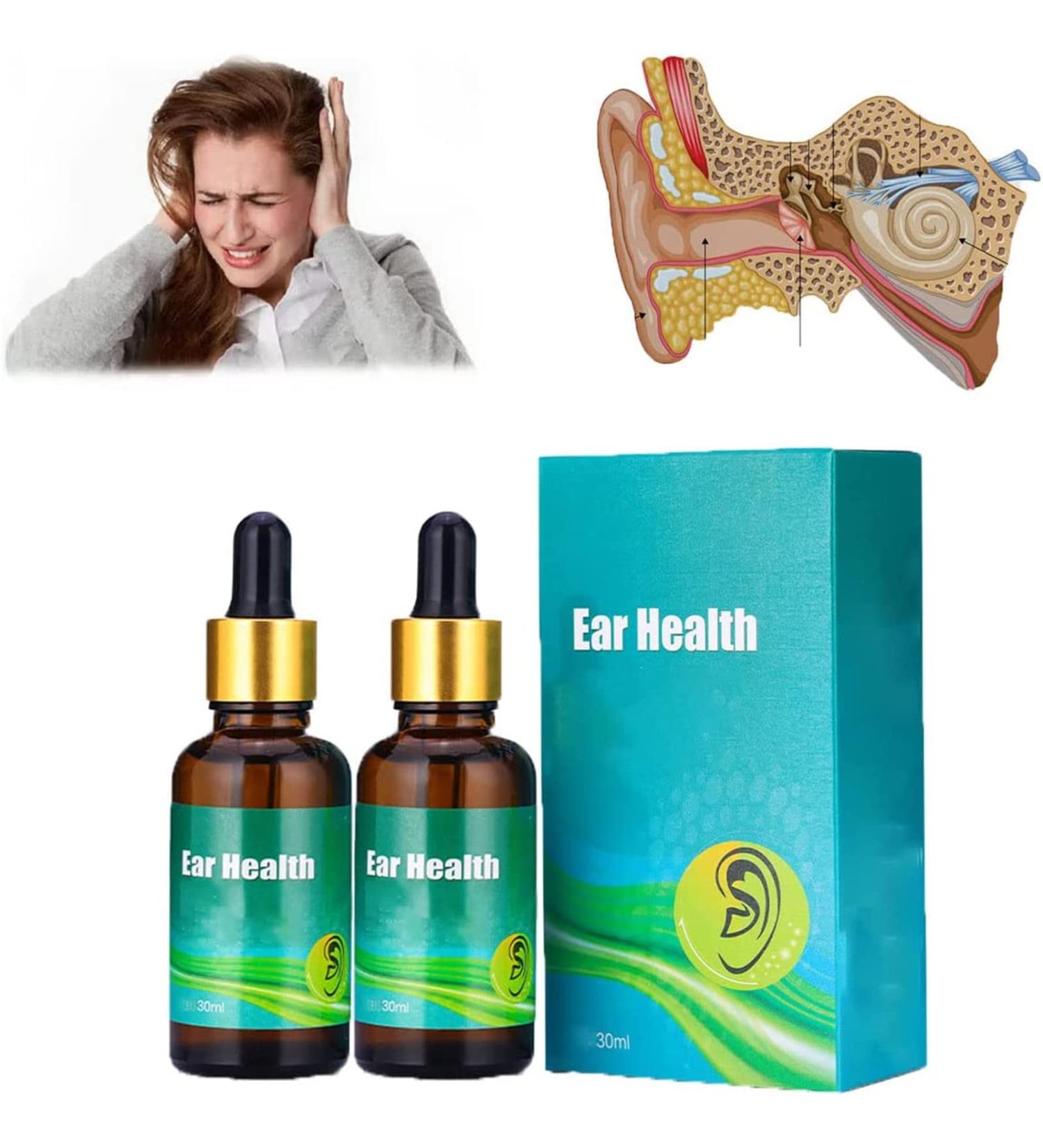Organic Ear Support Elixir - Natural Ear Oil for Ringing Ears & Ear Pain (2pcs) - Buy Online on SooperMarket.com