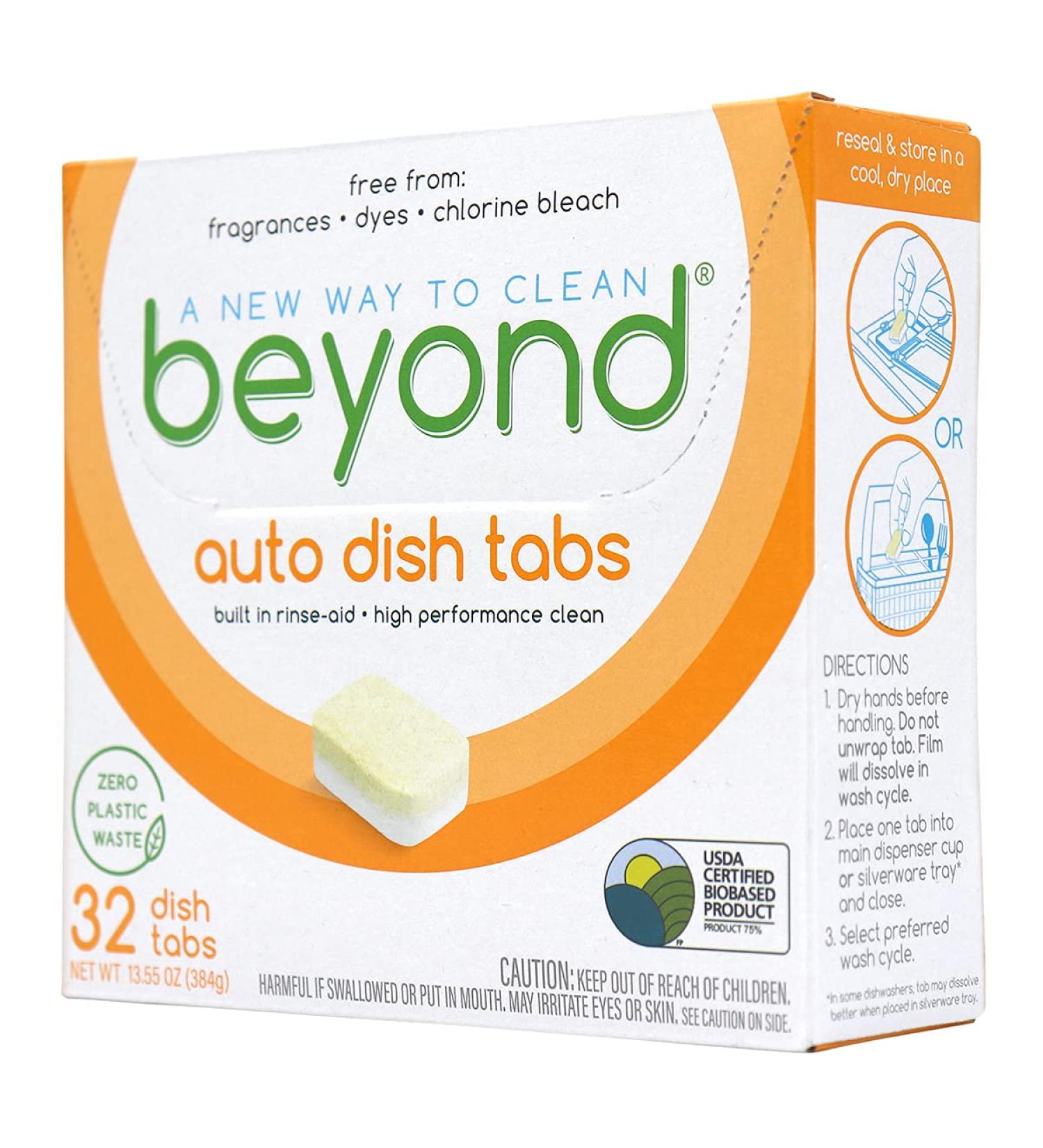 Beyond Natural Dishwasher Tablets - Fragrance & Dye Free - Certified Biobased - 32 Count - Buy Online on SooperMarket.com