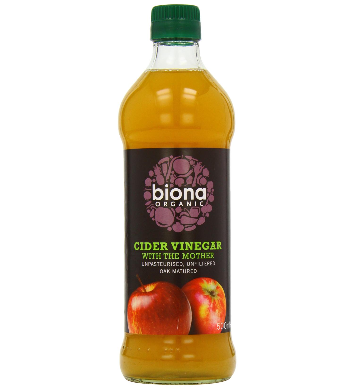 Biona Organic Apple Cider Vinegar 500ml - Pure and Unfiltered - Buy Online on SooperMarket.com
