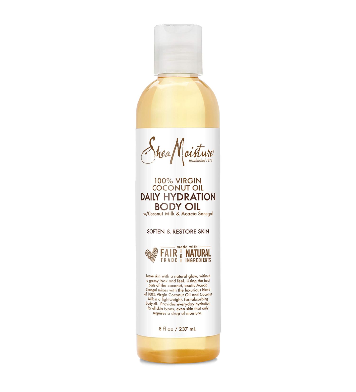 SheaMoisture 100% Virgin Coconut Oil â€“ Daily Hydration Body Oil 8 fl oz - Buy Online on SooperMarket.com