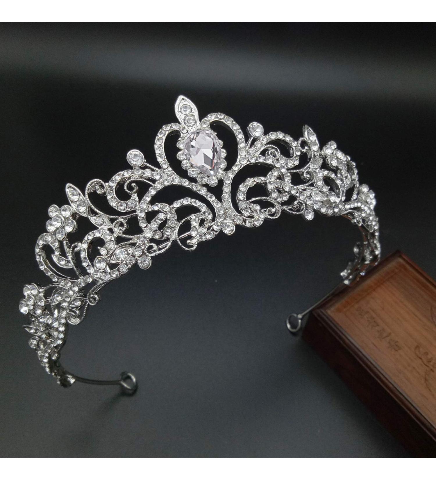 Mcrown Crystal Tiara for Women - Wedding Bridal Headband for Princess Prom Birthday Party - Buy Online on SooperMarket.com