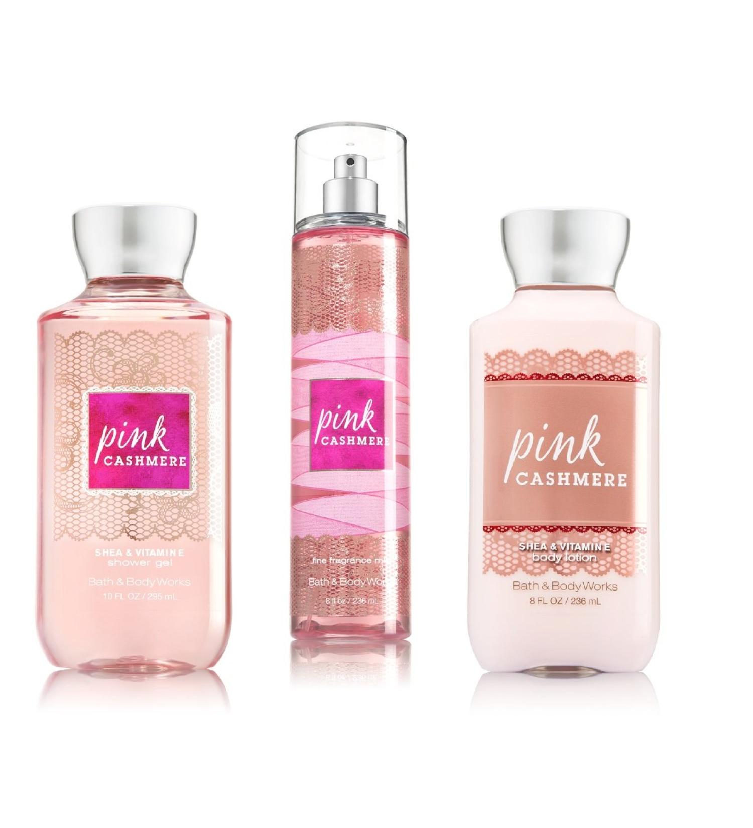 Bath & Body Works Winter 2016 Pink Cashmere Trio Gift Set - Shower Gel, Fine Fragrance Mist, Body Lotion - Buy Online on SooperMarket.com