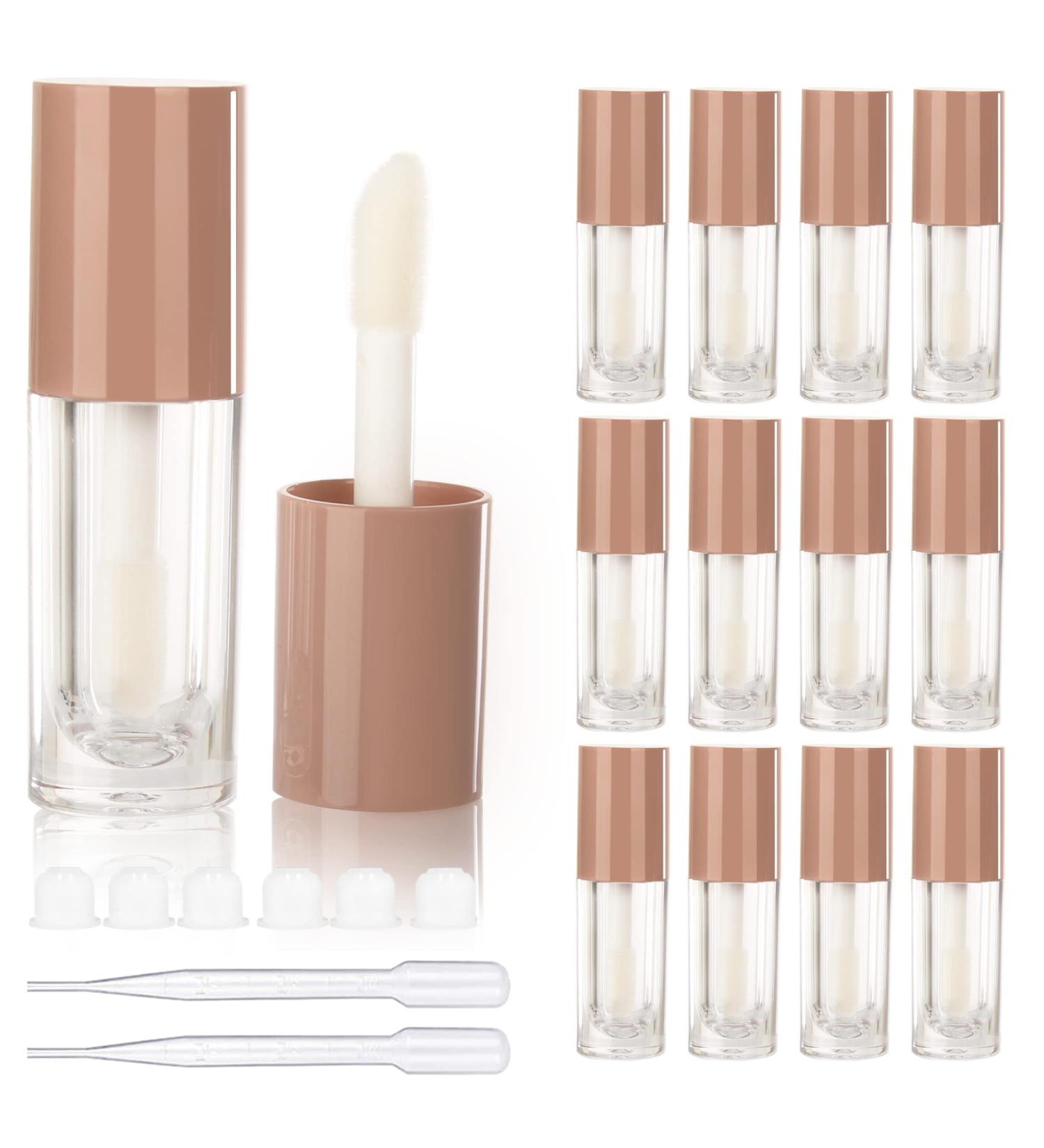 COSIDEA 14pcs Empty 6ml Big Brush Lip Gloss Tubes for DIY Nude Lip Gloss Containers - Buy Online on SooperMarket.com