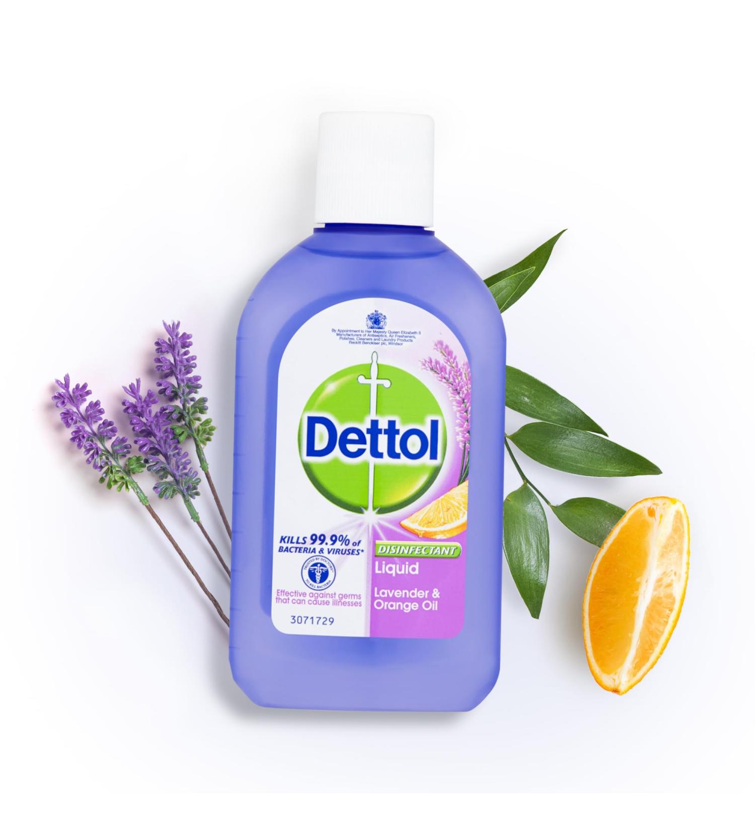Dettol Disinfectant Liquid Lavender and Orange 500ml - Kills 99.9% of Germs - Buy Online on SooperMarket.com