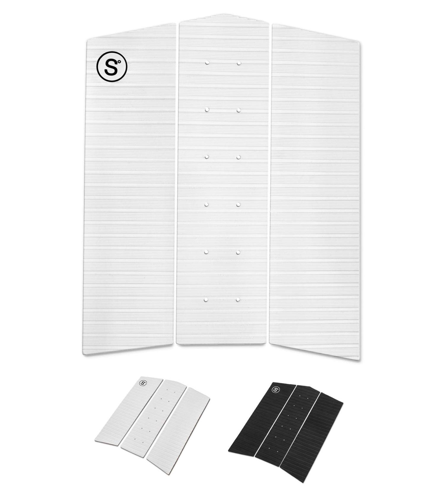 SYMPL Surfboard Front Traction Pad - 3 Piece Front Grip for Surf, Skim, Longboard & Fish Boards - Maximum Grip Stomp Pad with 3M Adhesive - White - Buy Online on SooperMarket.com