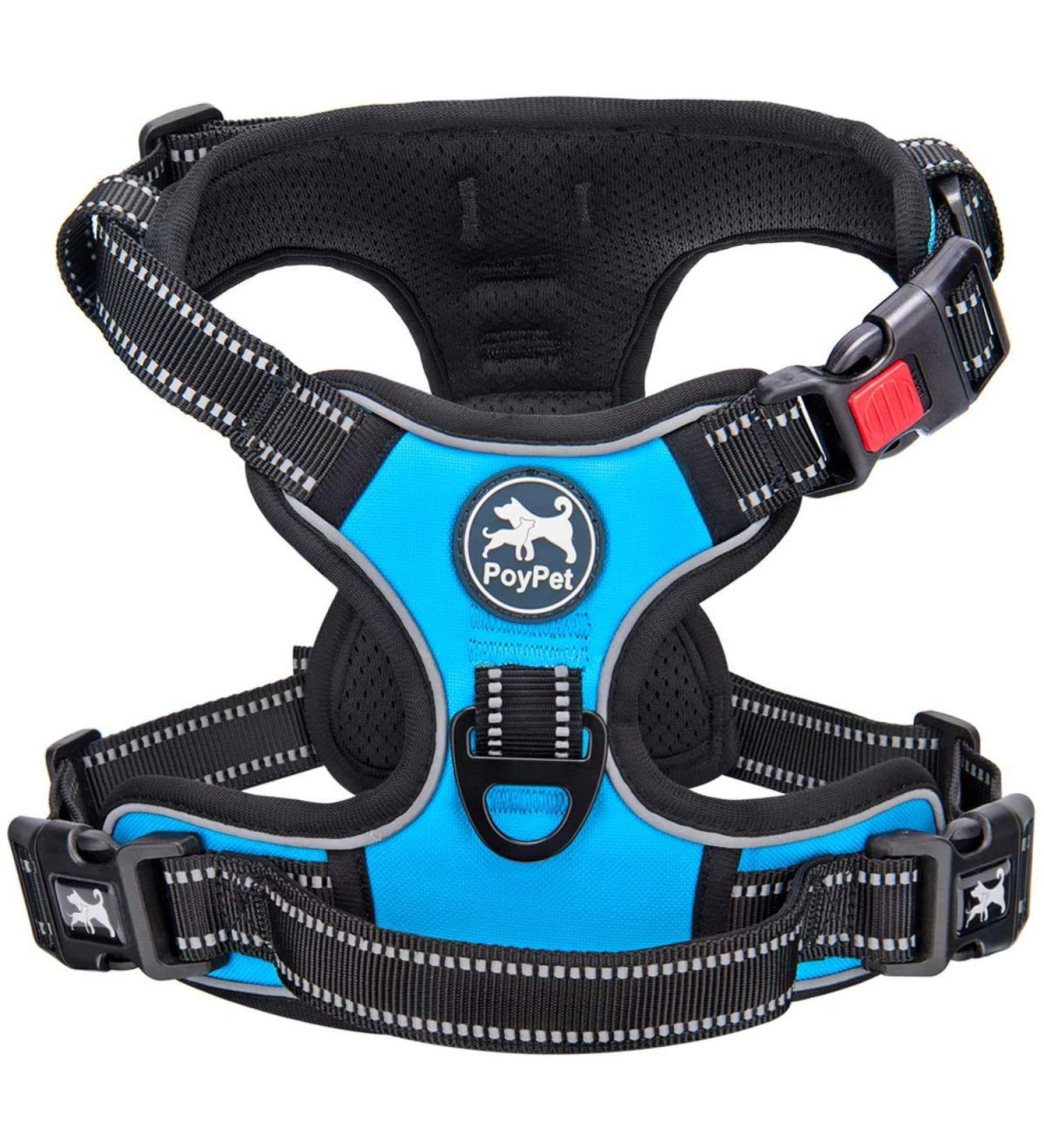 POPOT No-Pull Dog Harness - Reflective Pet Vest for Training & Walking - Control Handle - Blue (Small) - Buy Online on SooperMarket.com