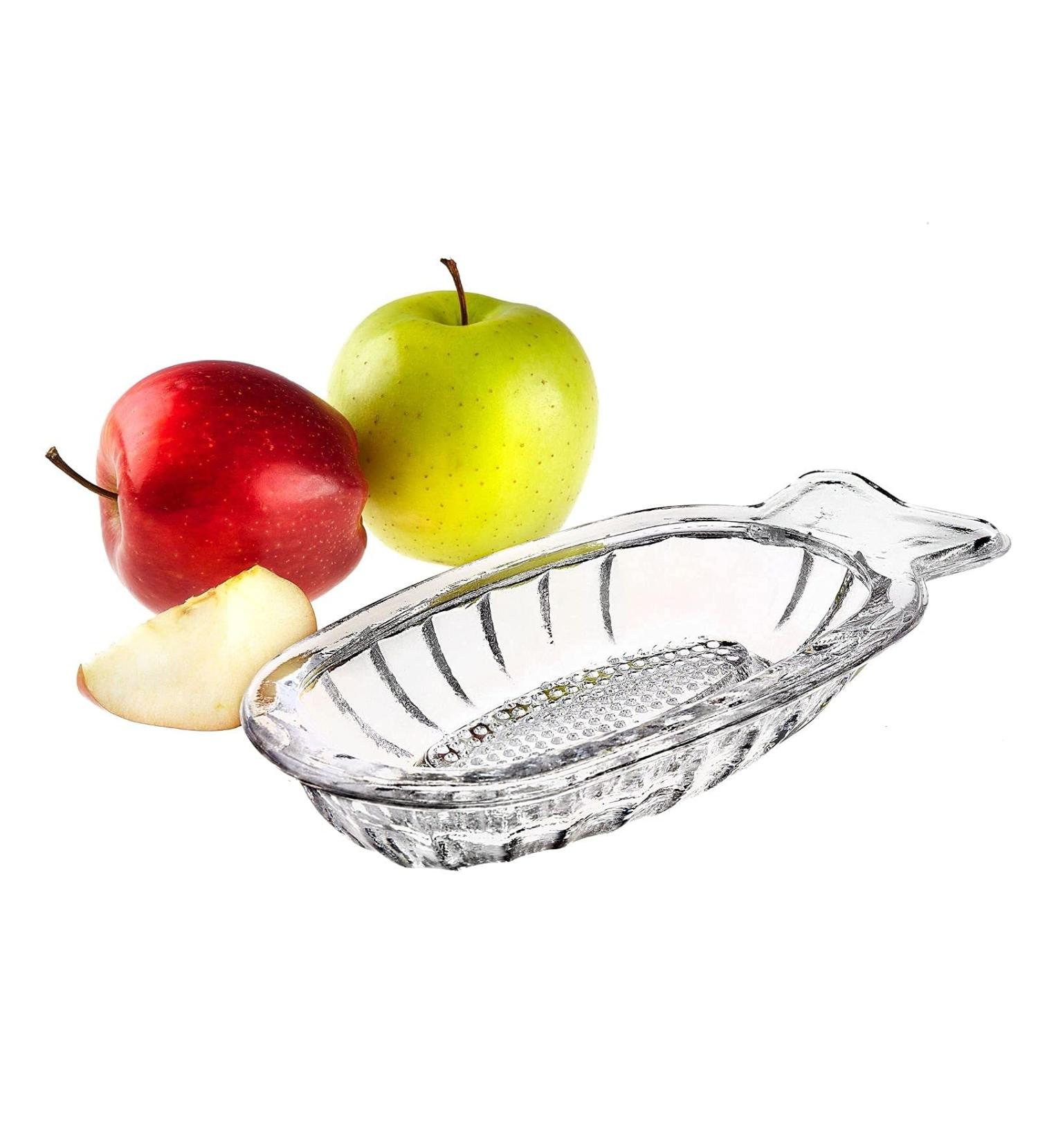 DESTALYA Glass Apple Grater for Baby Food - Manual Healthy Puree Maker and Small Food Processor Plate - Buy Online on SooperMarket.com