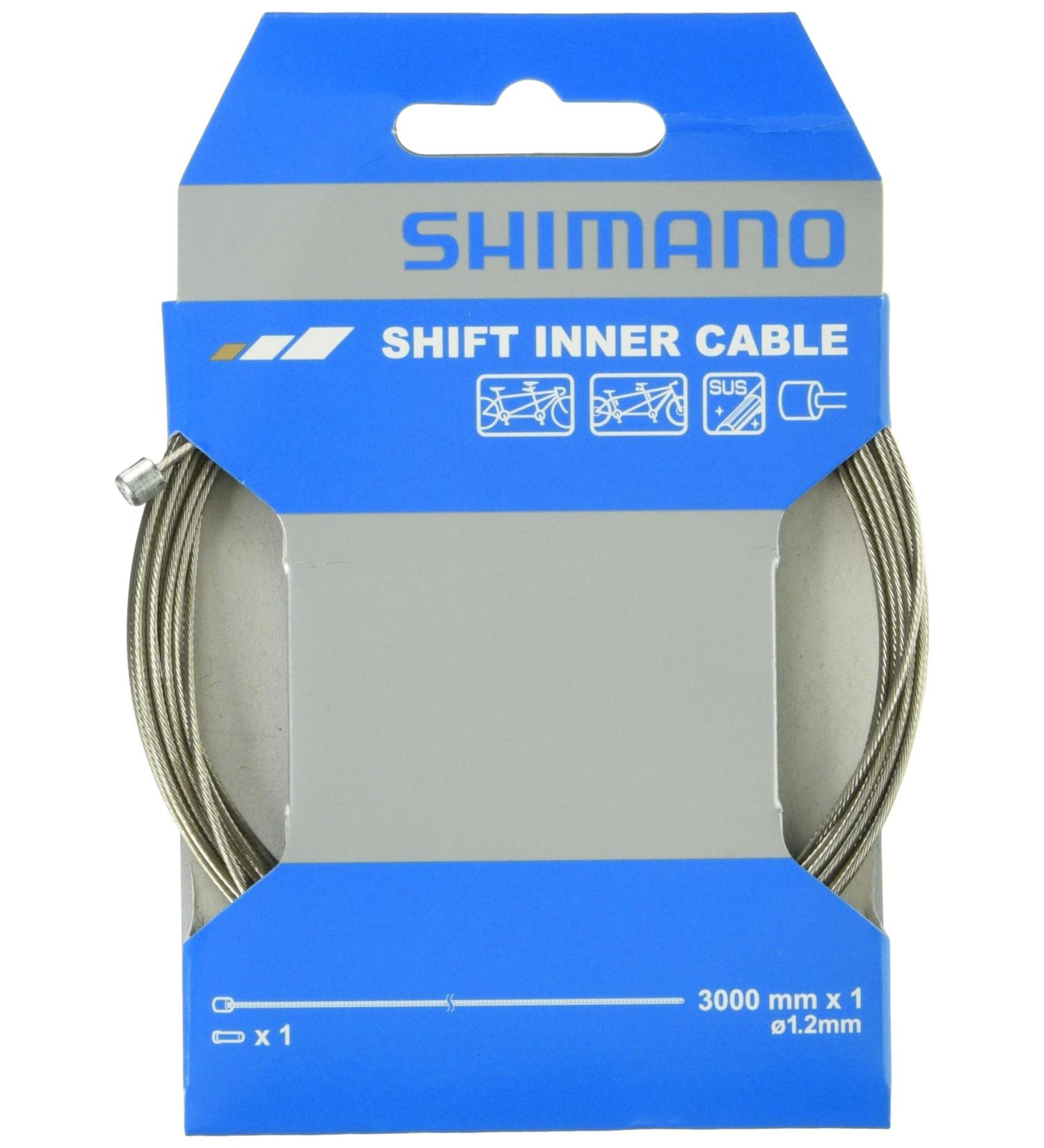 SHIMANO Stainless Derailleur Cable Black - Black Uni